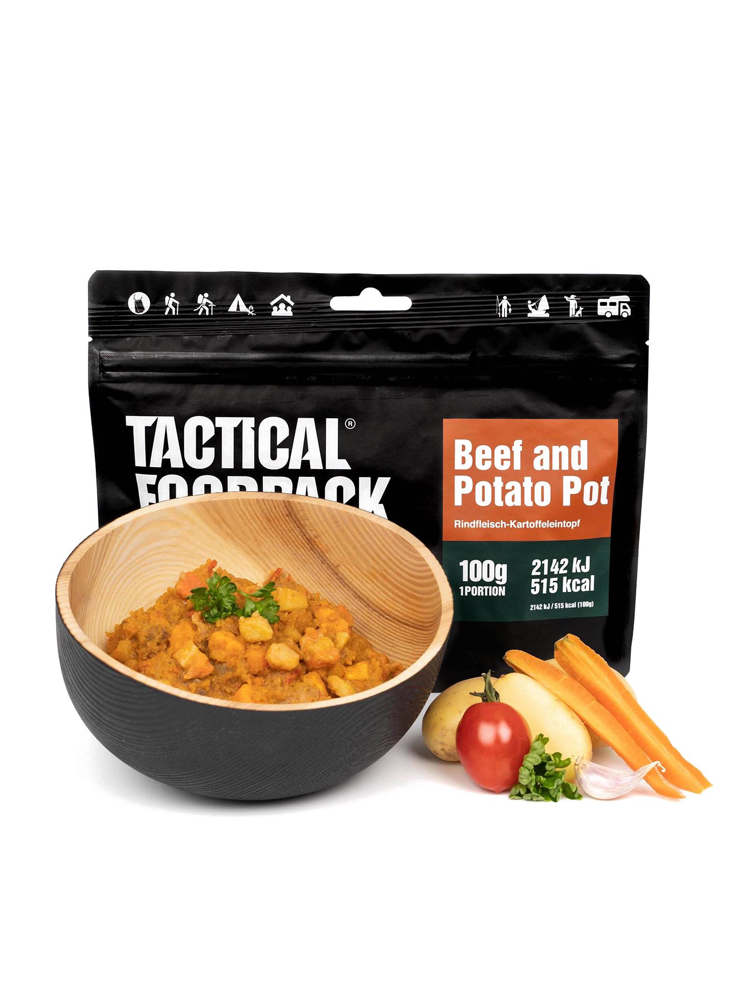 Lyofilizát Tactical Foodpack Hovězí guláš s bramborem 370 g