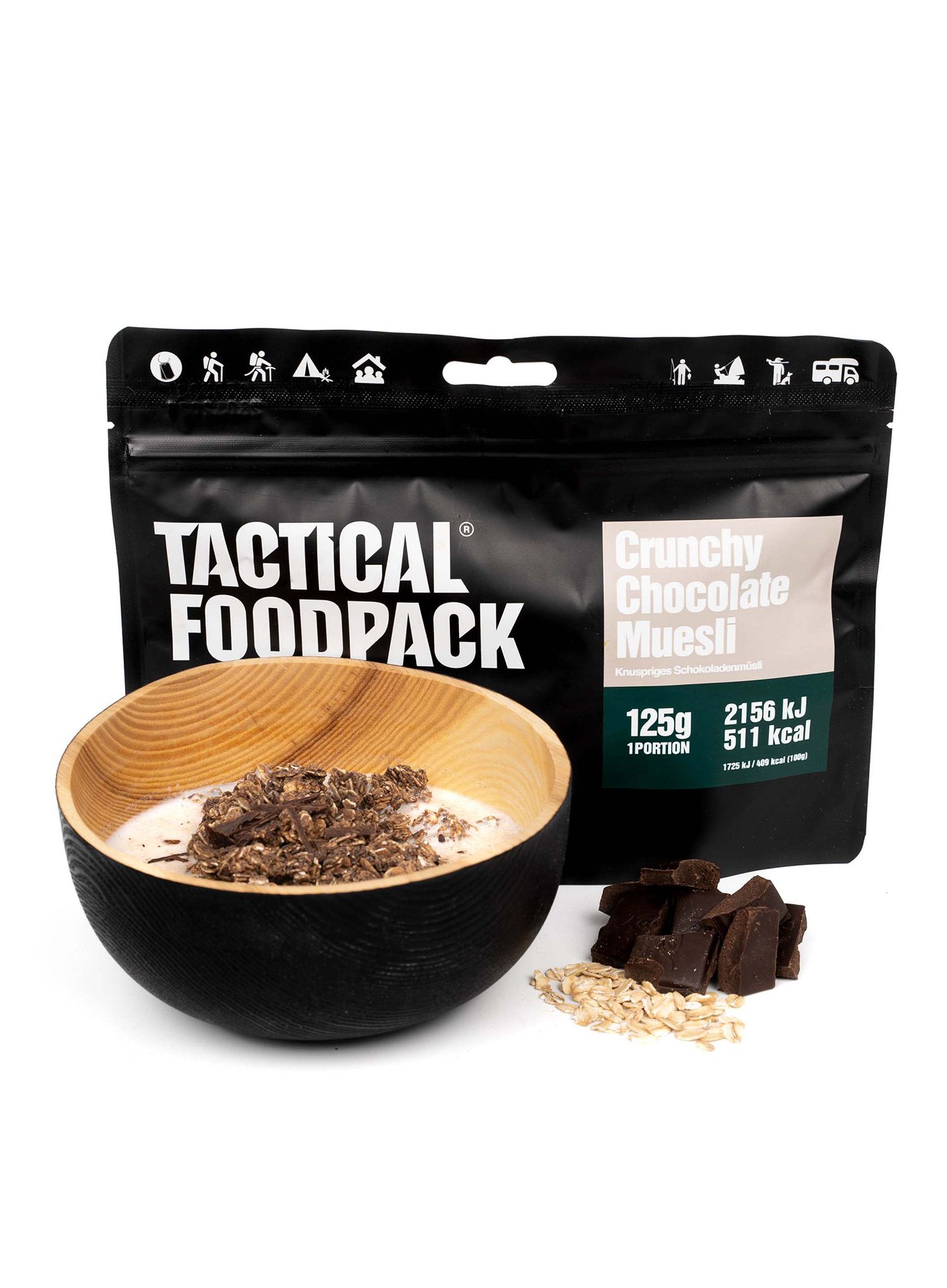 Lyofilizát Tactical Foodpack Křupavé čokoládové müsli 275 g