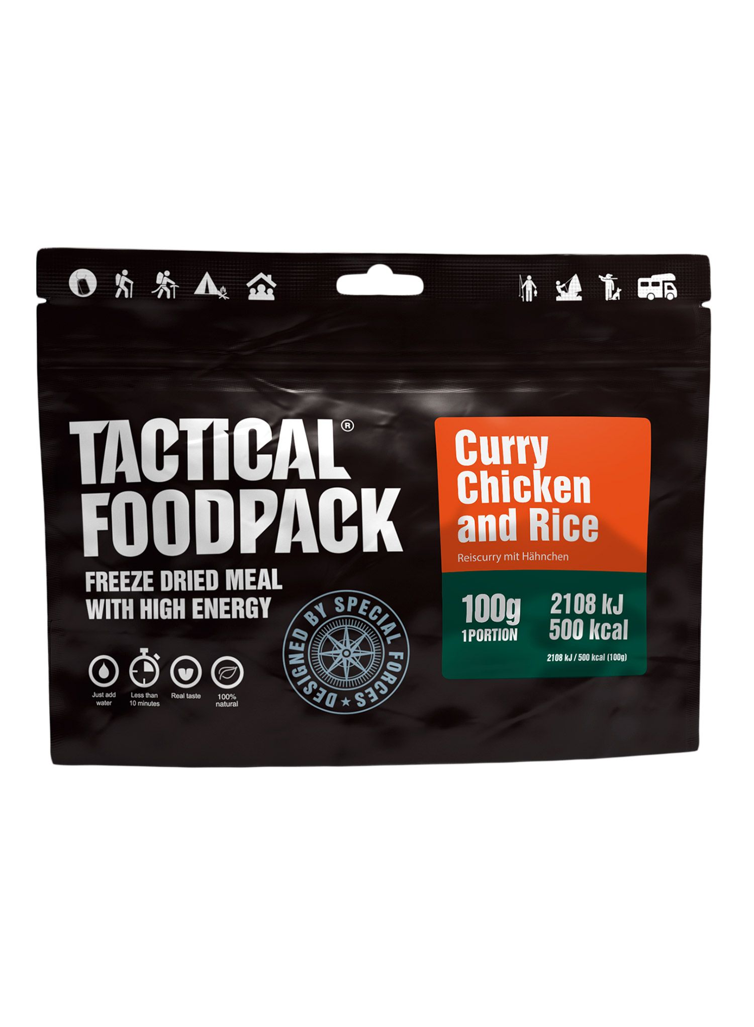 Lyofilizát Tactical Foodpack Kuře na kari s rýží 400 g