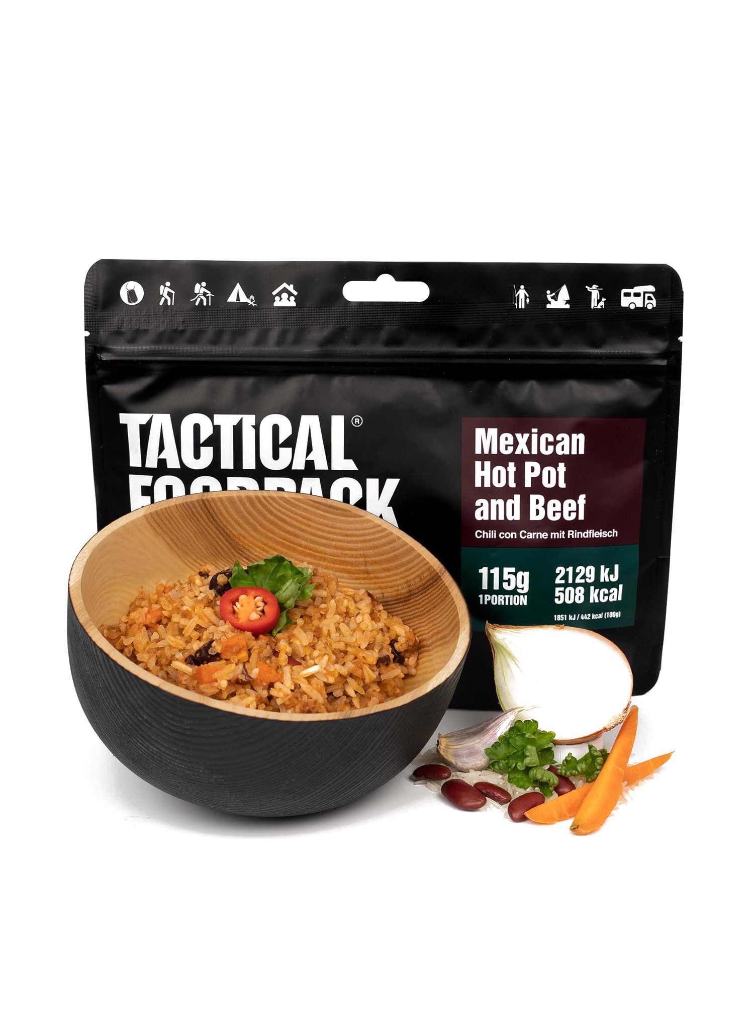 Lyofilizát Tactical Foodpack Mexický hovězí guláš 415 g