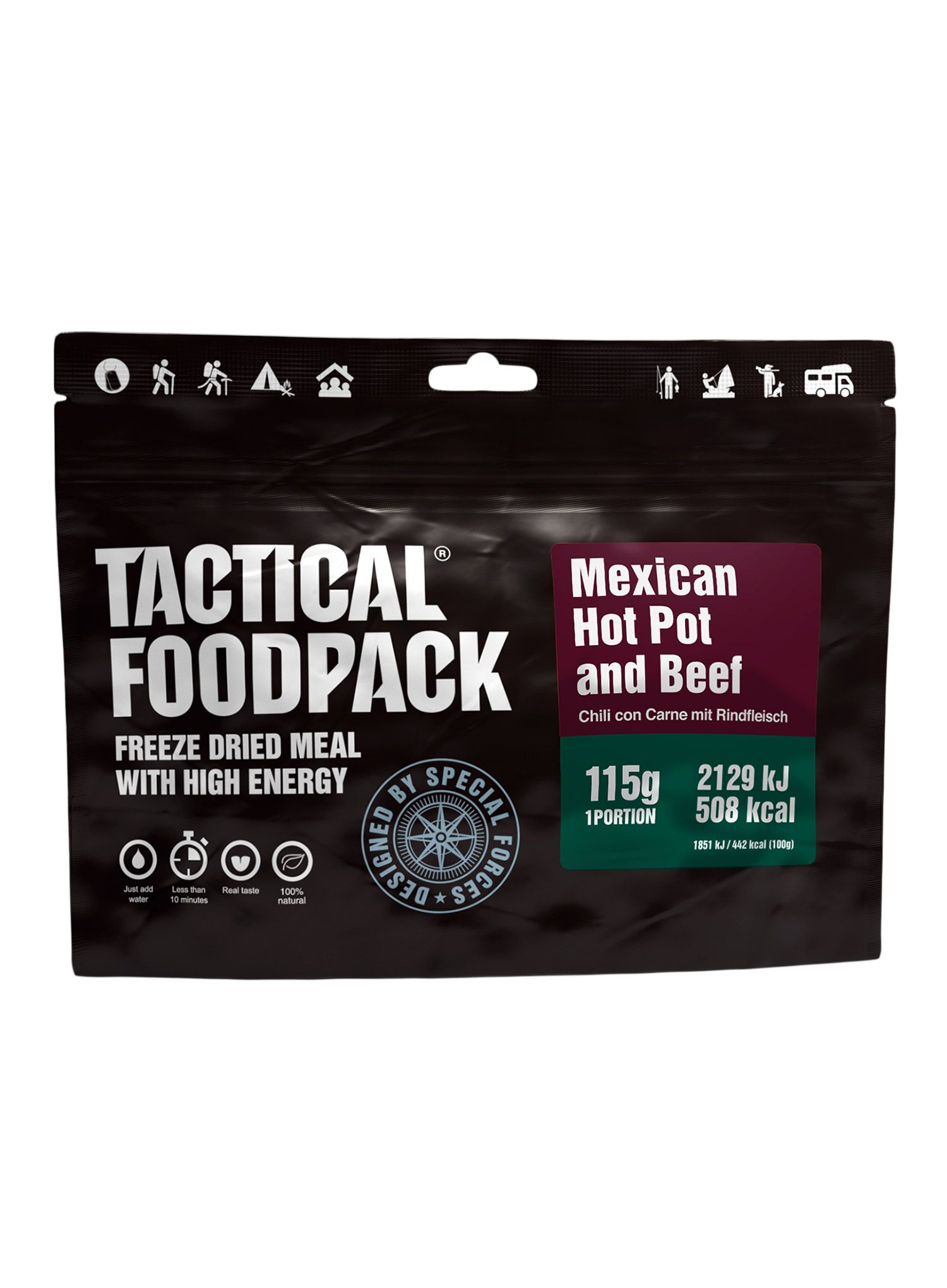 Lyofilizát Tactical Foodpack Mexický hovězí guláš 415 g
