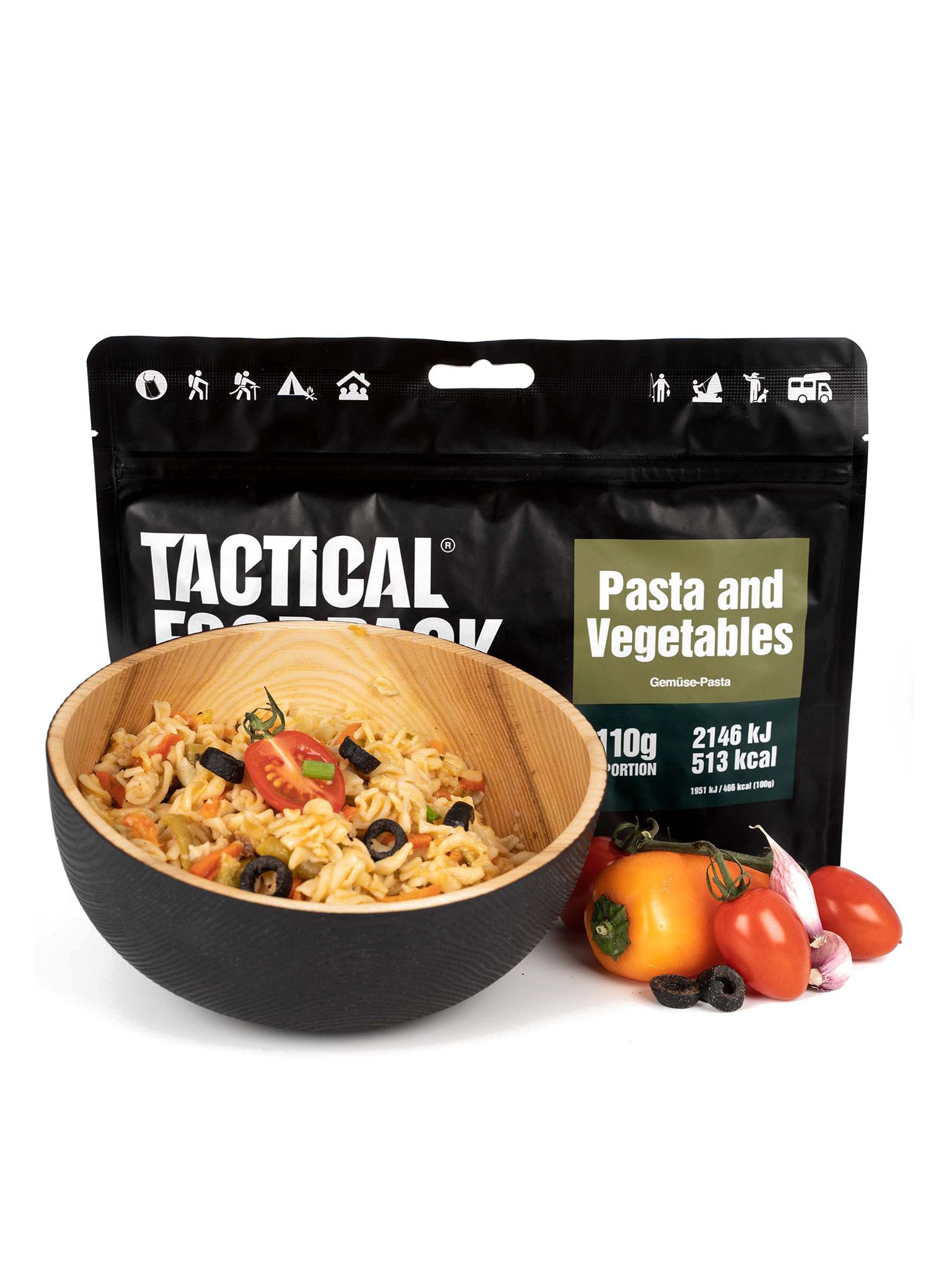 Lyofilizát Tactical Foodpack Těstoviny se zeleninou 410 g