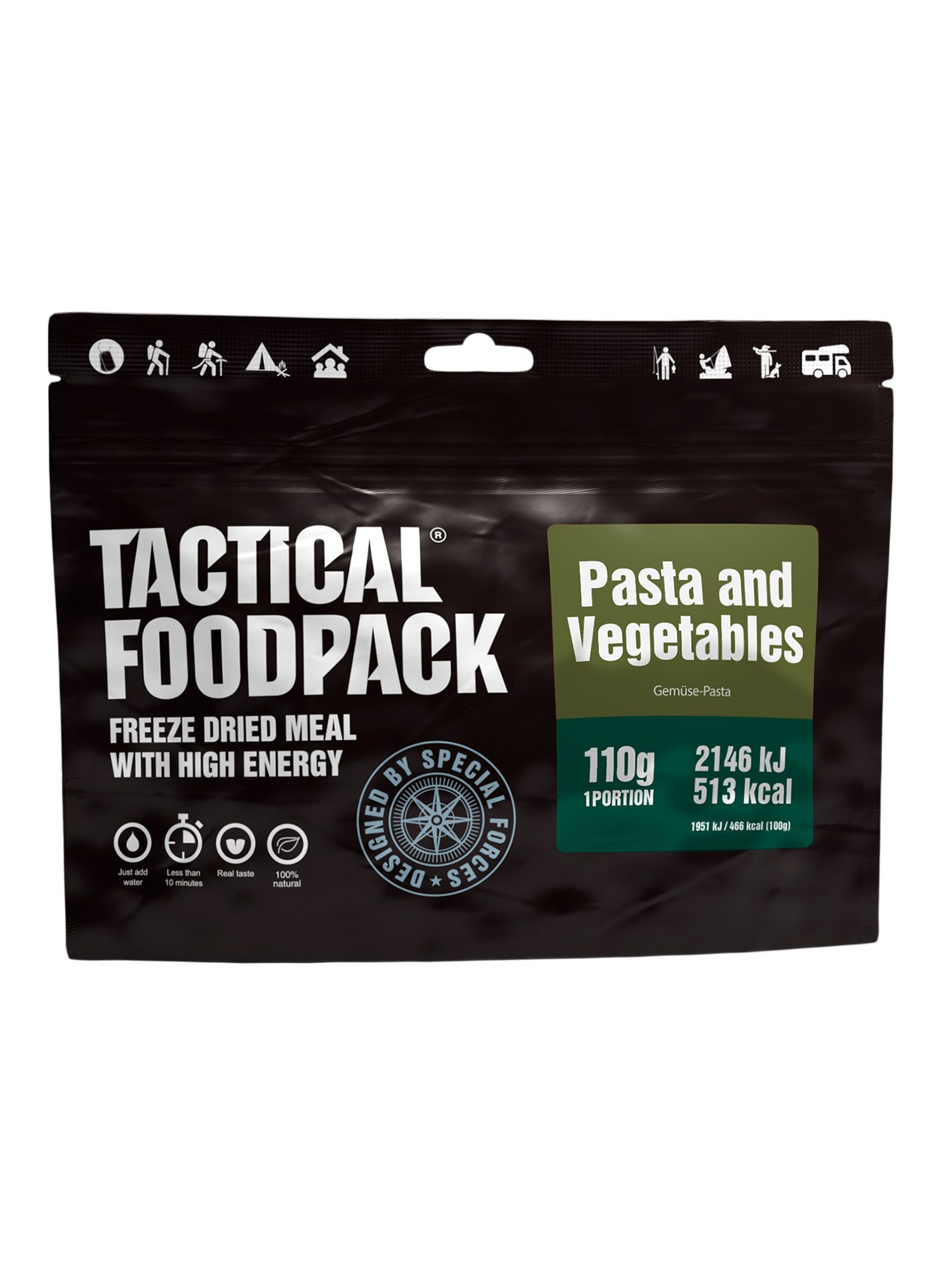Lyofilizát Tactical Foodpack Těstoviny se zeleninou 410 g