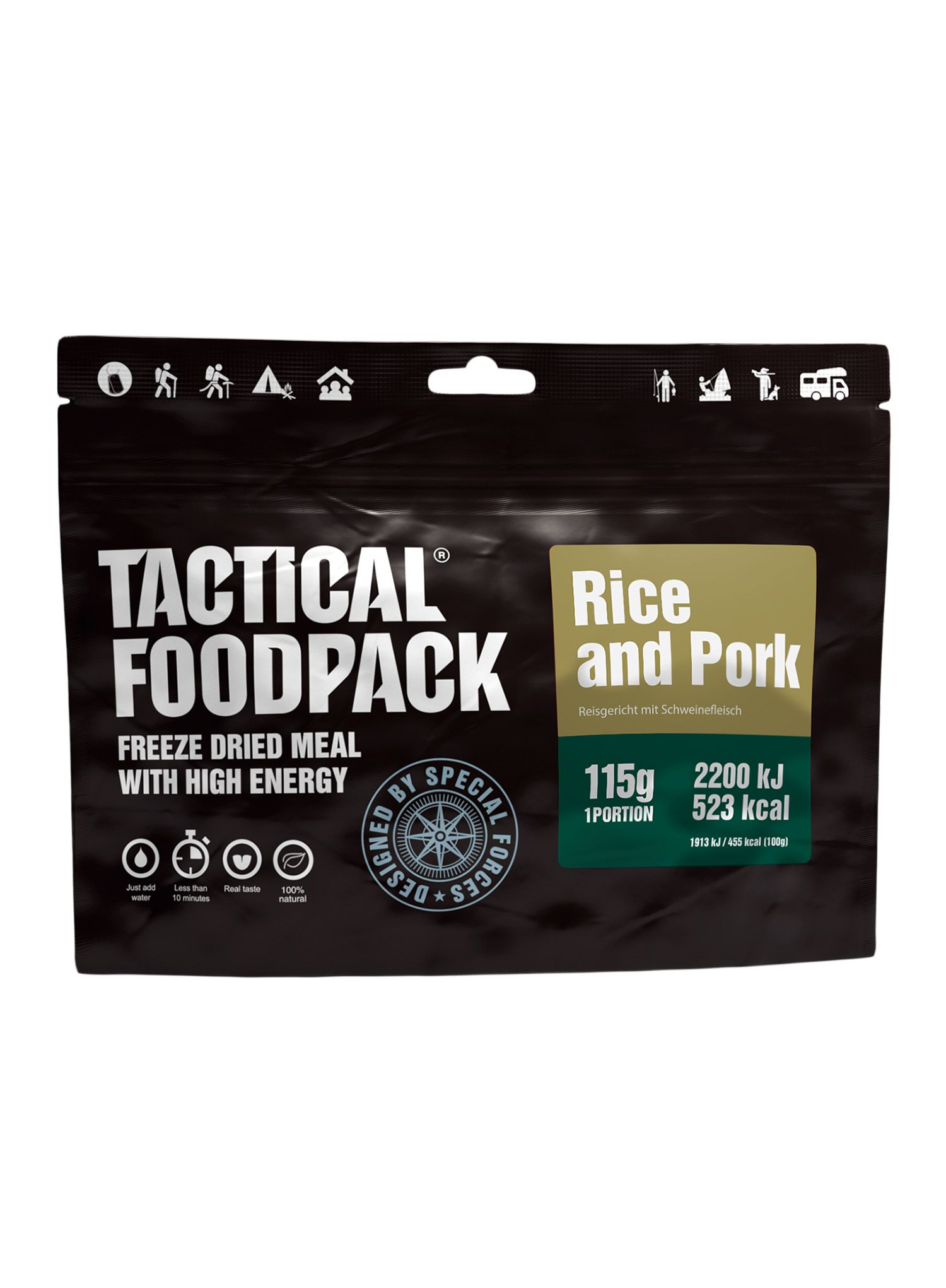 Lyofilizát Tactical Foodpack Rýže a vepřovým masem 415 g