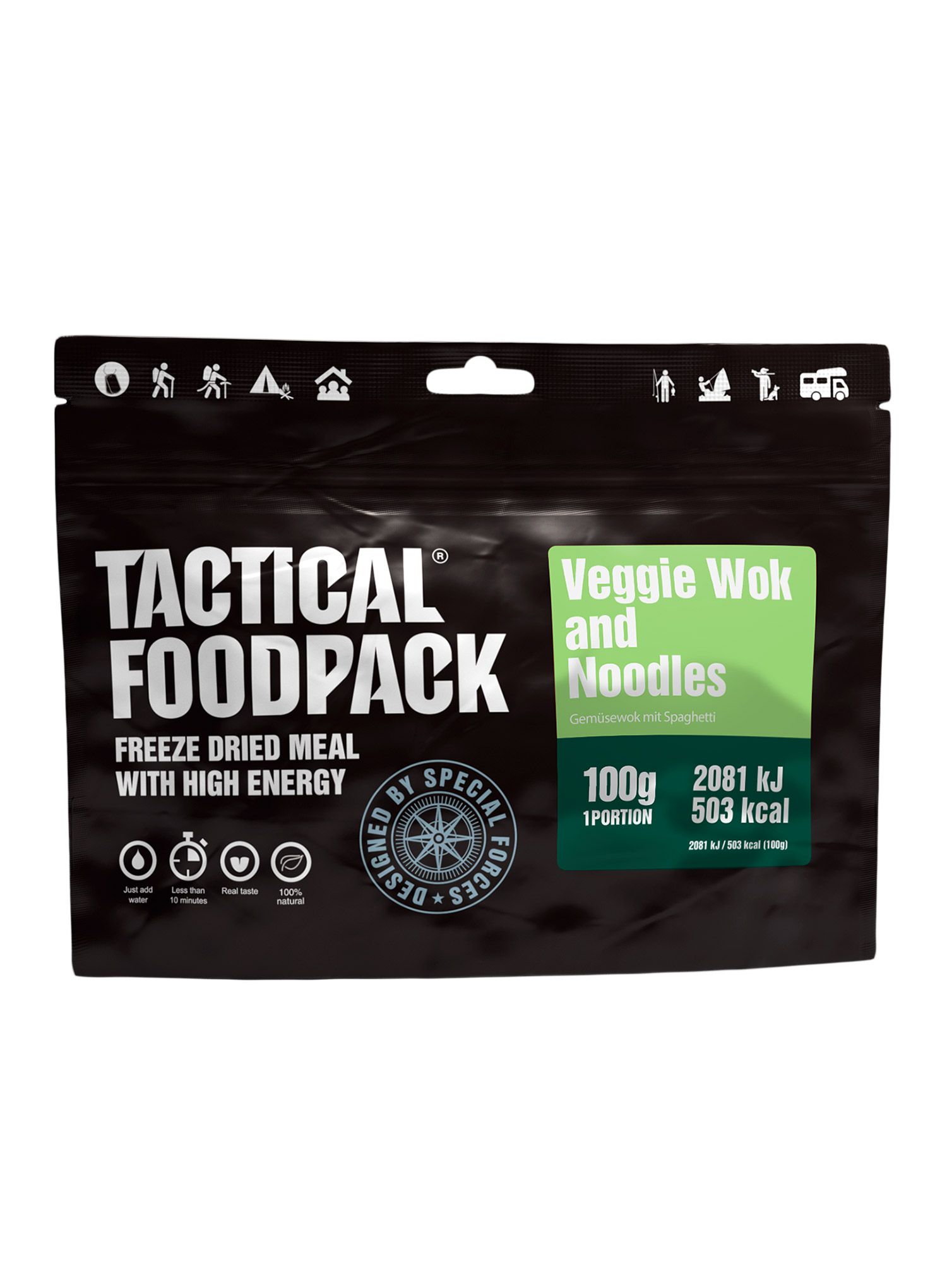 Lyofilizát Tactical Foodpack Těstoviny se zeleninou na woku 400 g