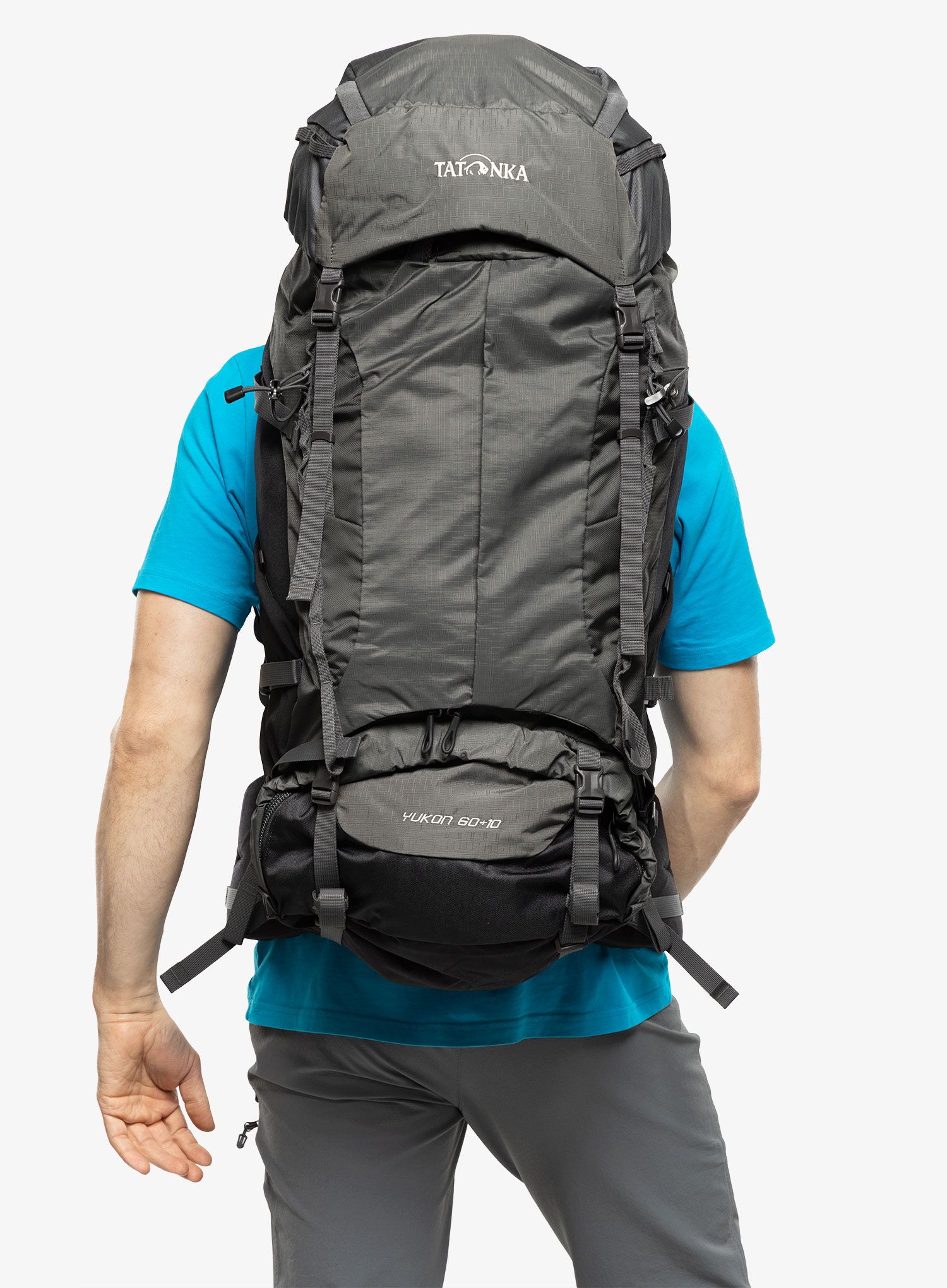 Trekový batoh Tatonka Yukon 60+10 - titan grey/black 