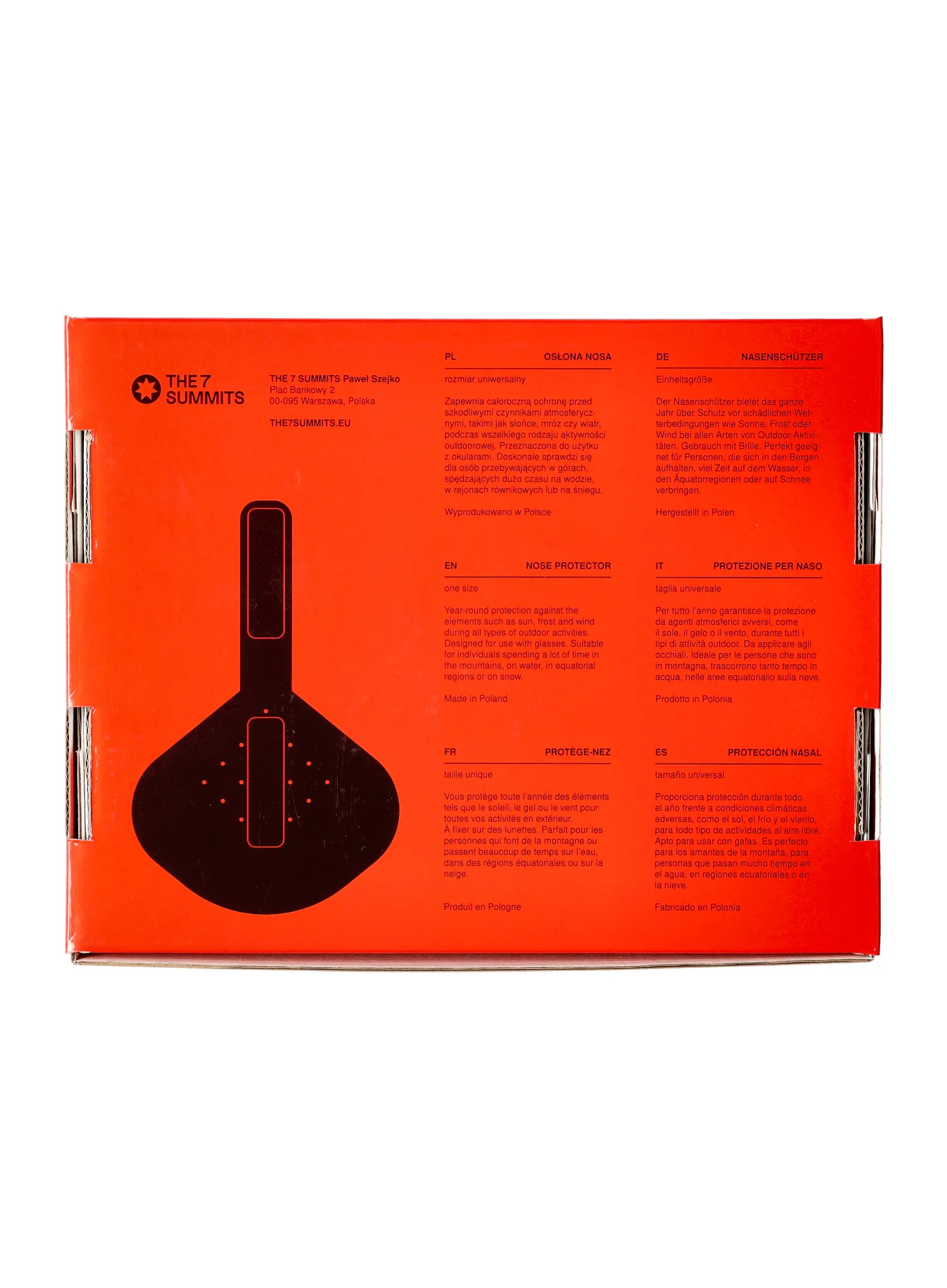 Obal The 7 Summits Nose Protector - red