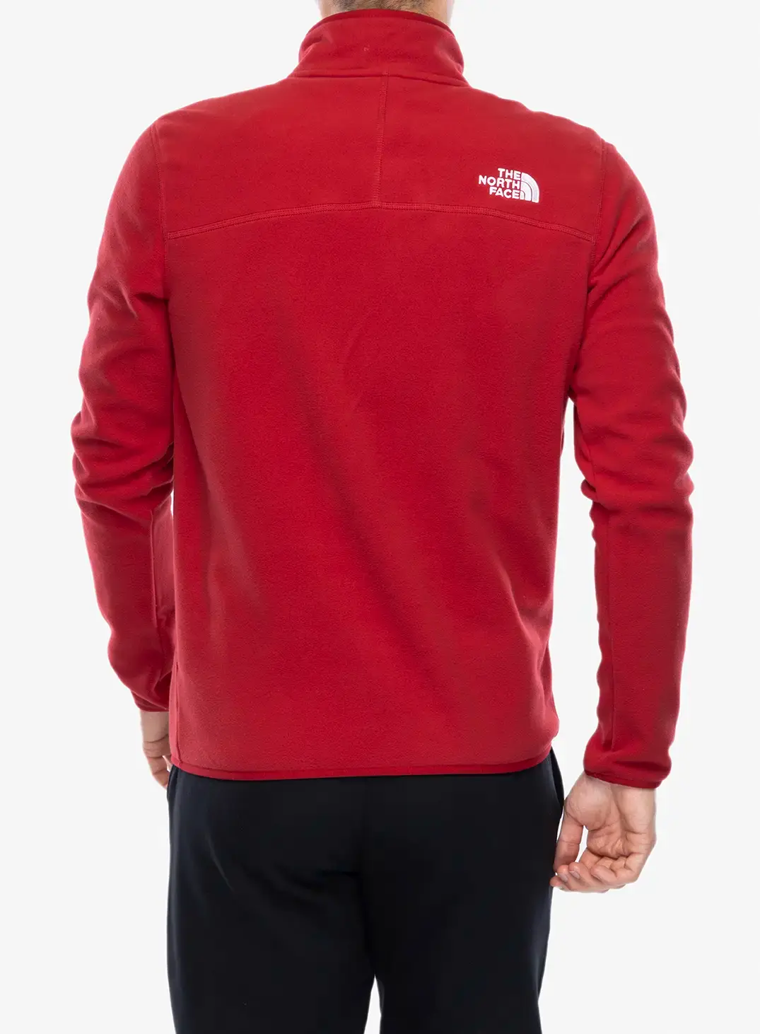 Fleece mikina The North Face 100 Glacier 1/4 Zip - garnet red