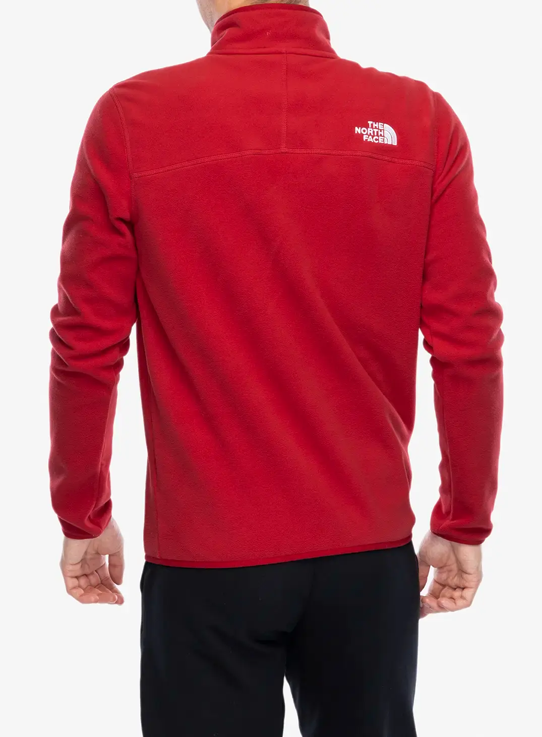 Fleece mikina The North Face 100 Glacier 1/4 Zip - garnet red