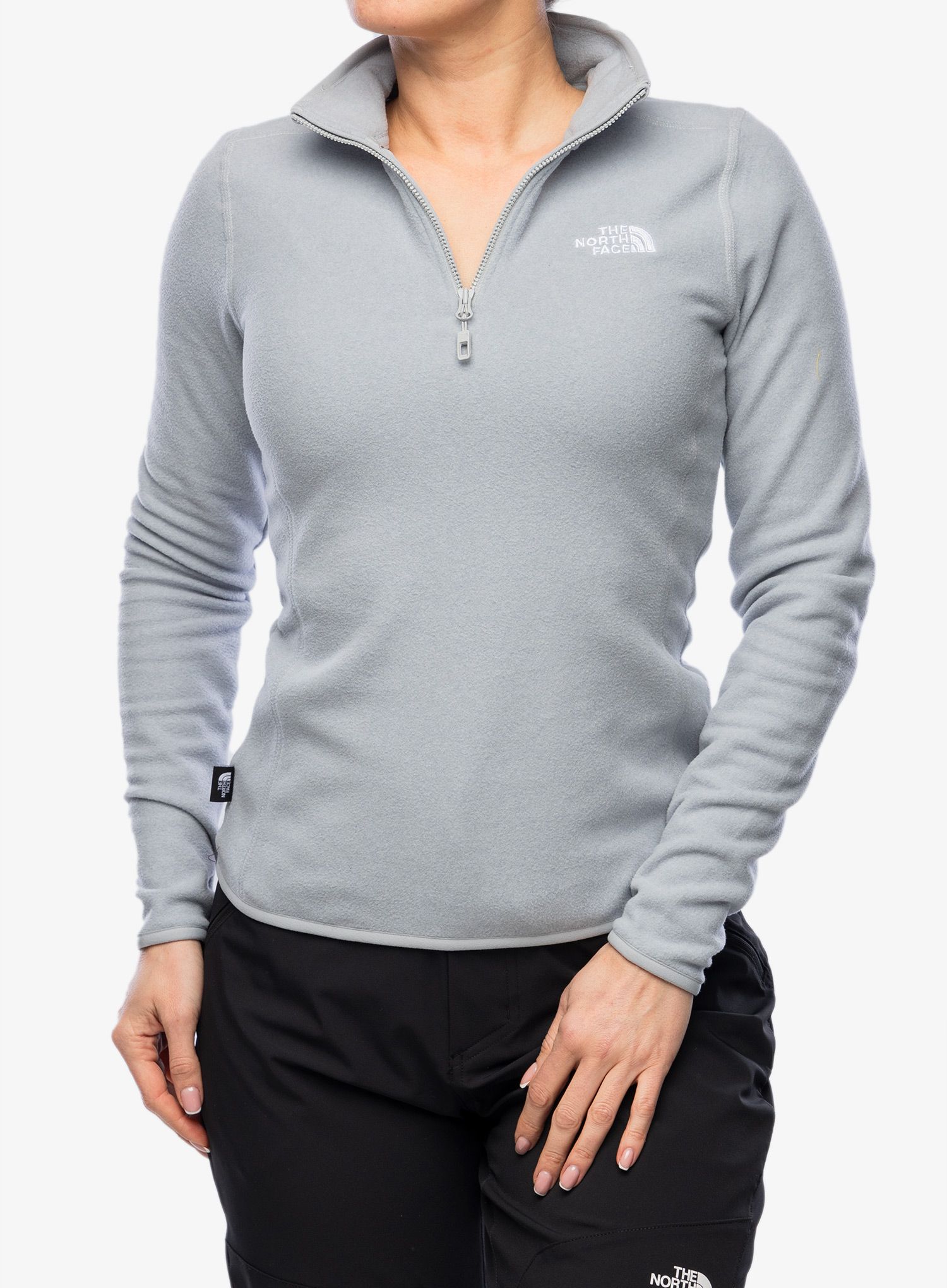 Dámská mikina The North Face 100 Glacier 1/4 Zip - light grey
