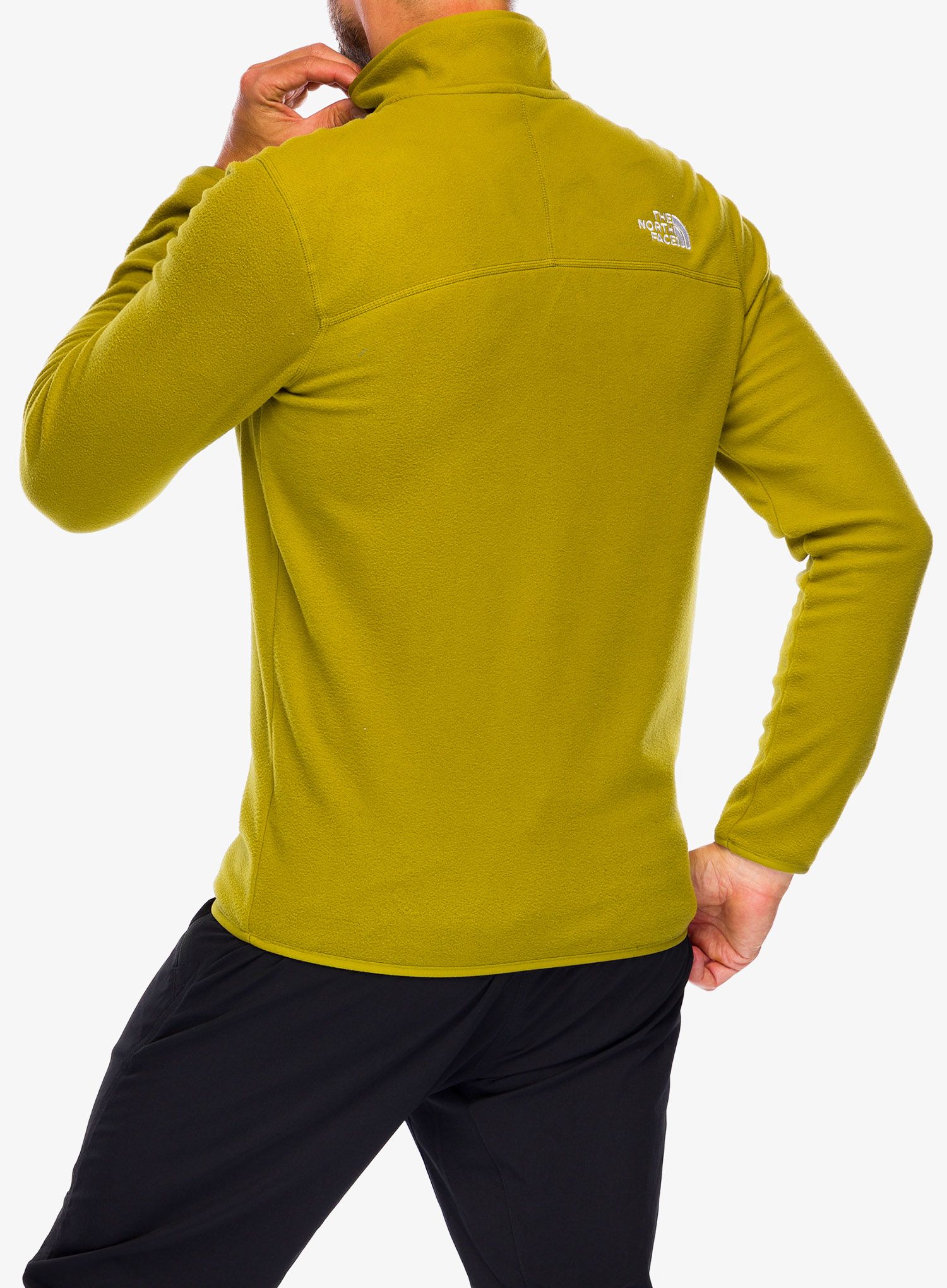 Fleece mikina The North Face 100 Glacier 1/4 Zip - sulphur moss