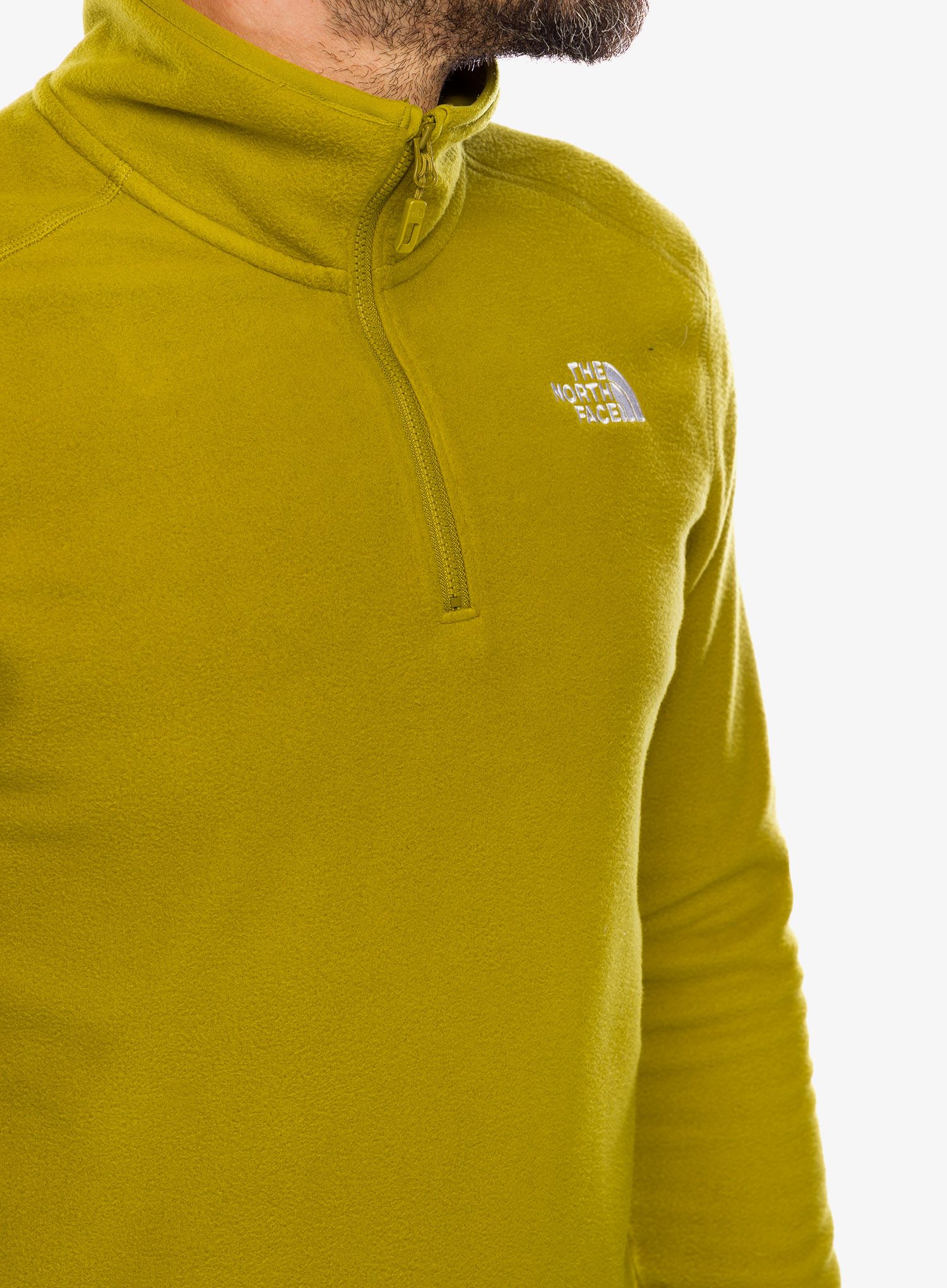 Fleece mikina The North Face 100 Glacier 1/4 Zip - sulphur moss