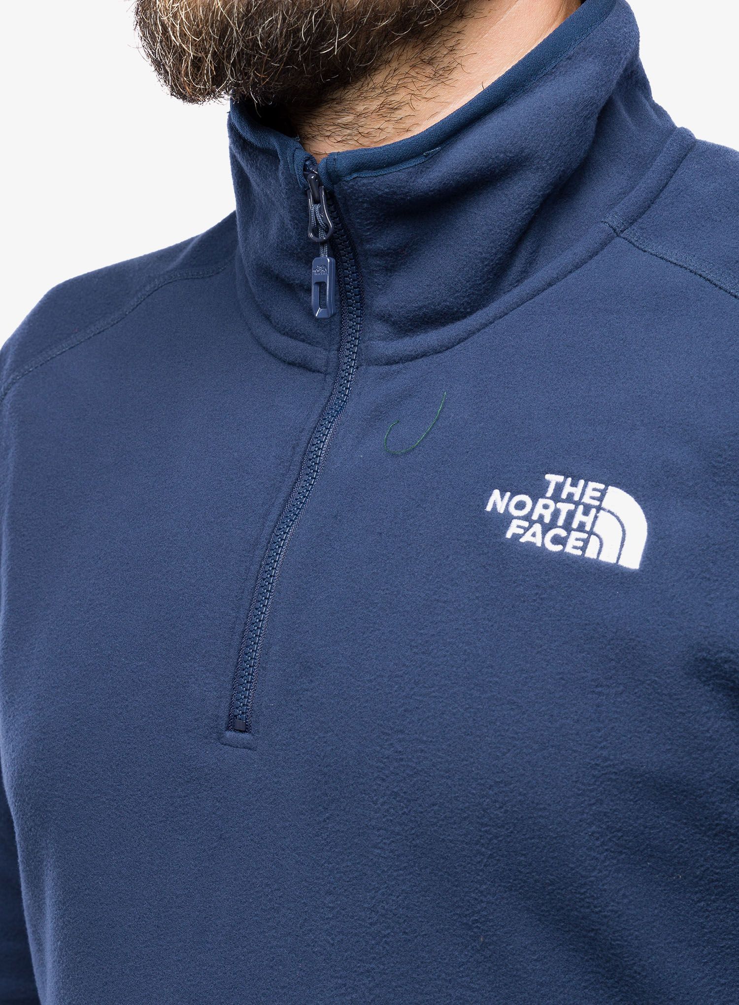 Fleece mikina The North Face 100 Glacier 1/4 Zip - summit navy