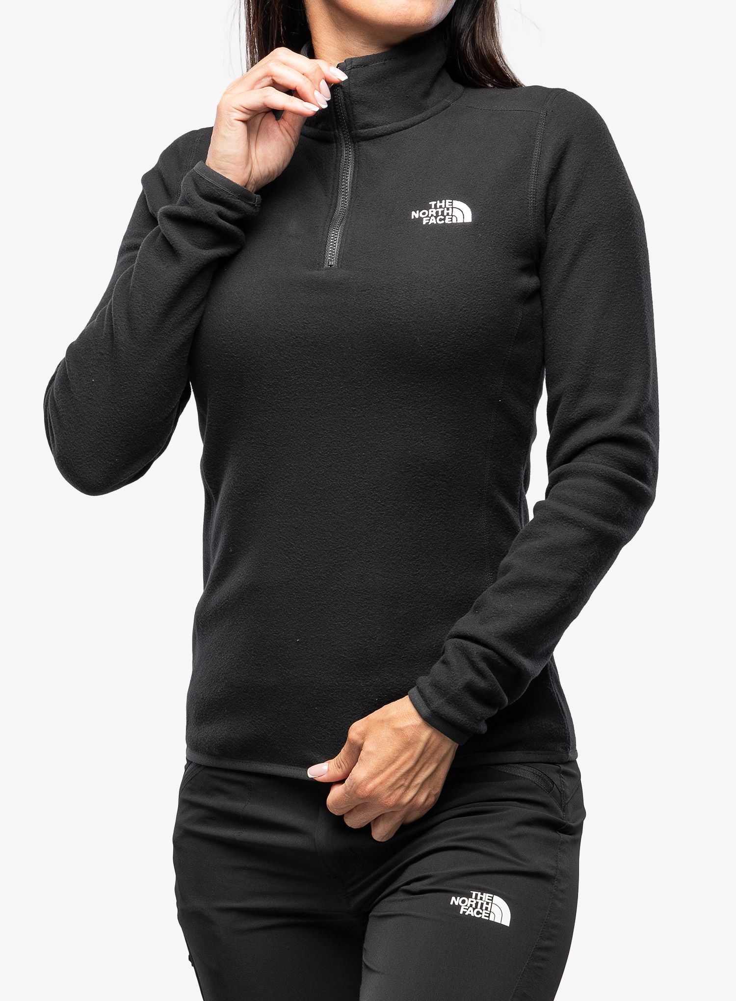 Mikina dámská The North Face 100 Glacier 1/4 Zip - tnf black