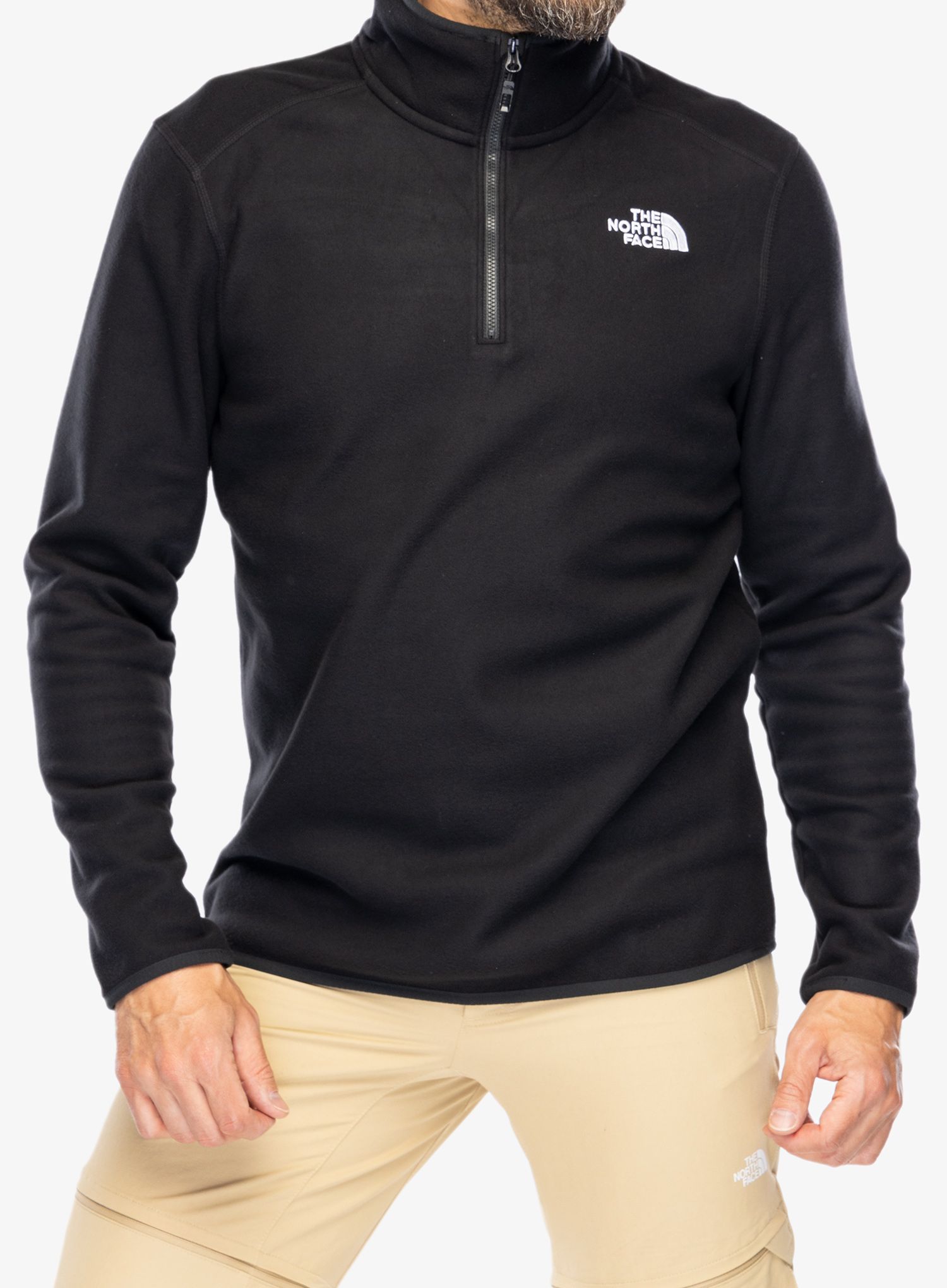 Mikina se zipem The North Face 100 Glacier 1/4 Zip - tnf black
