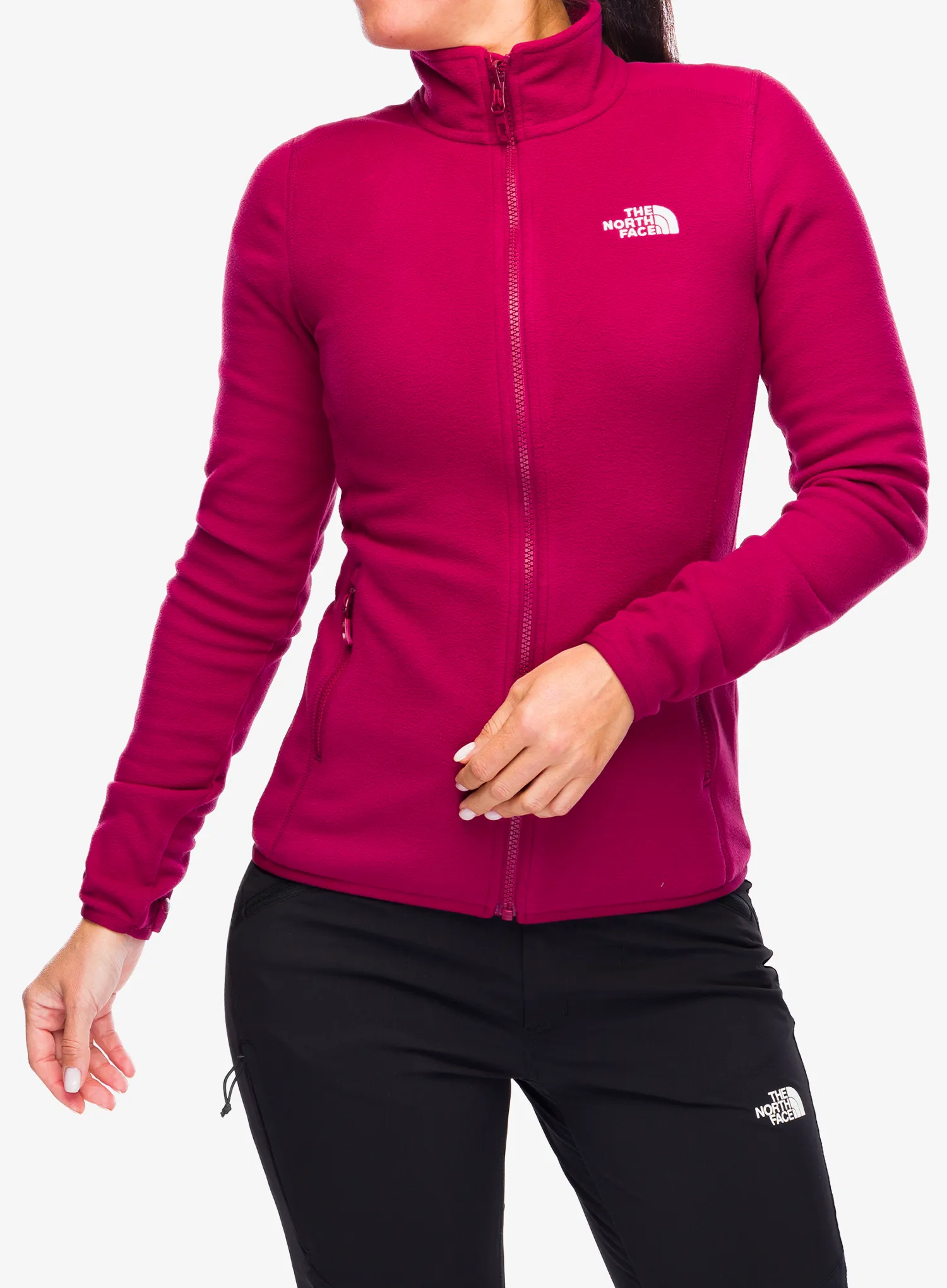 Fleece mikina dámská The North Face 100 Glacier FZ - beetroot