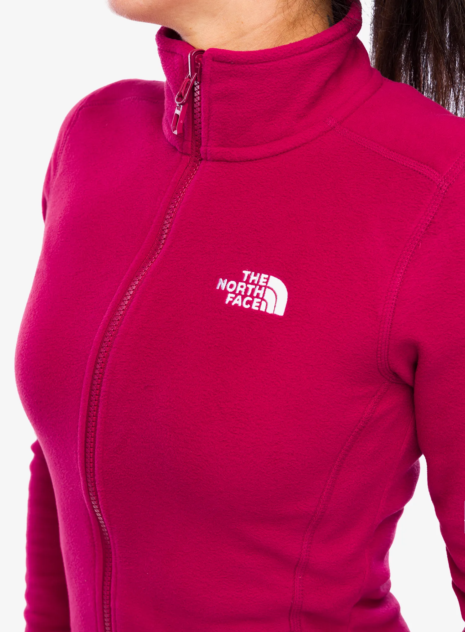 Fleece mikina dámská The North Face 100 Glacier FZ - beetroot