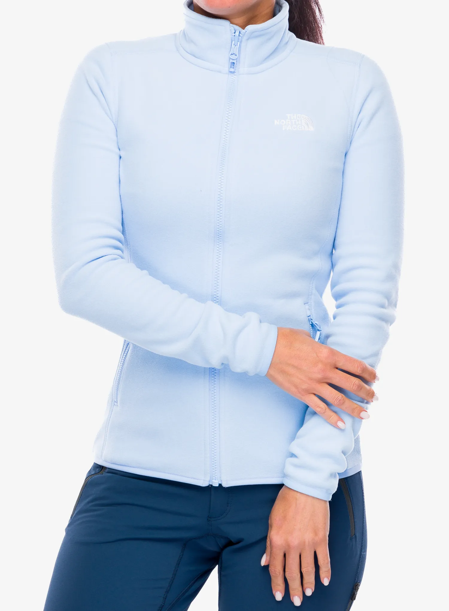 Fleece mikina dámská The North Face 100 Glacier FZ - cornflower