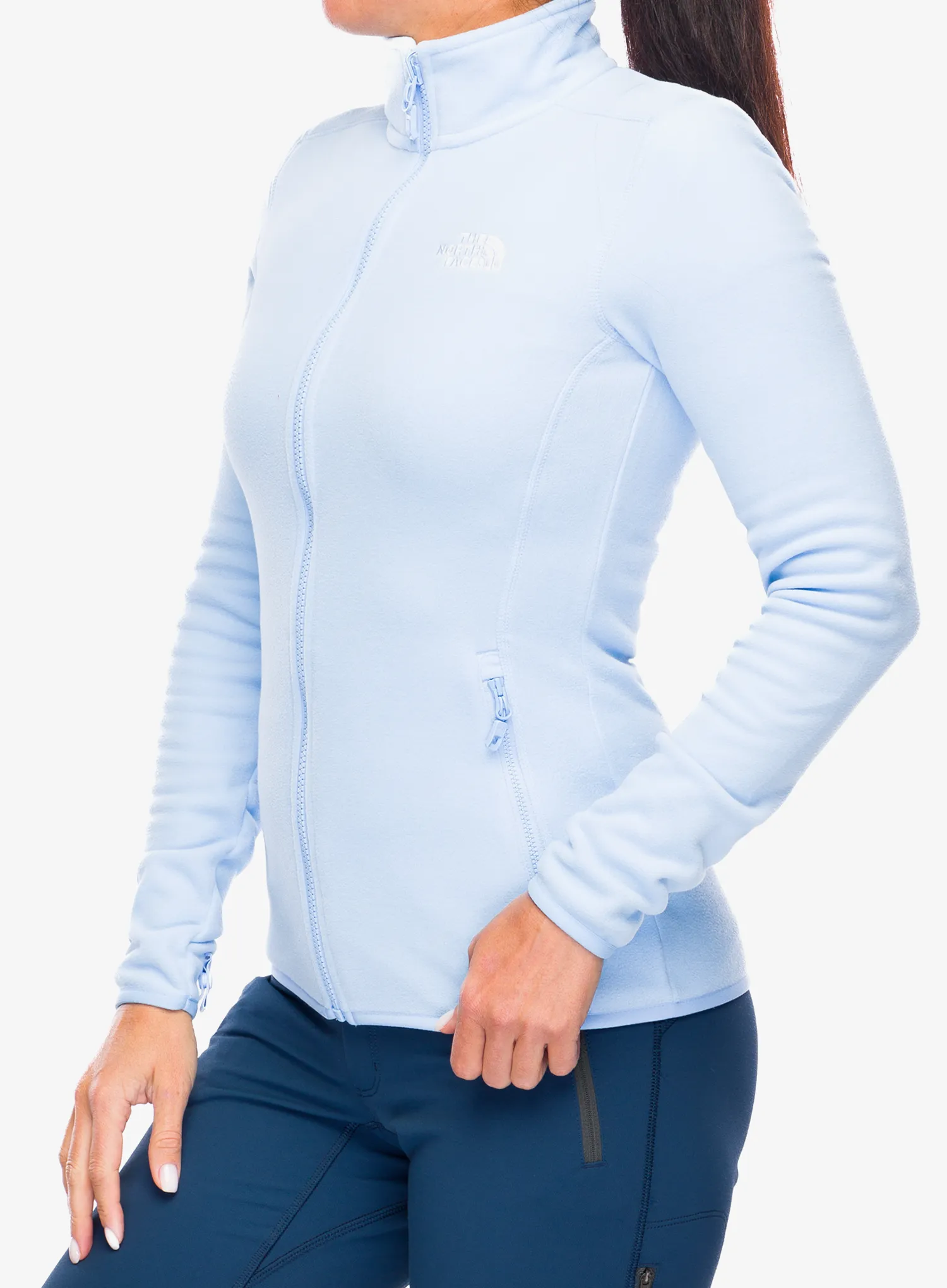 Fleece mikina dámská The North Face 100 Glacier FZ - cornflower