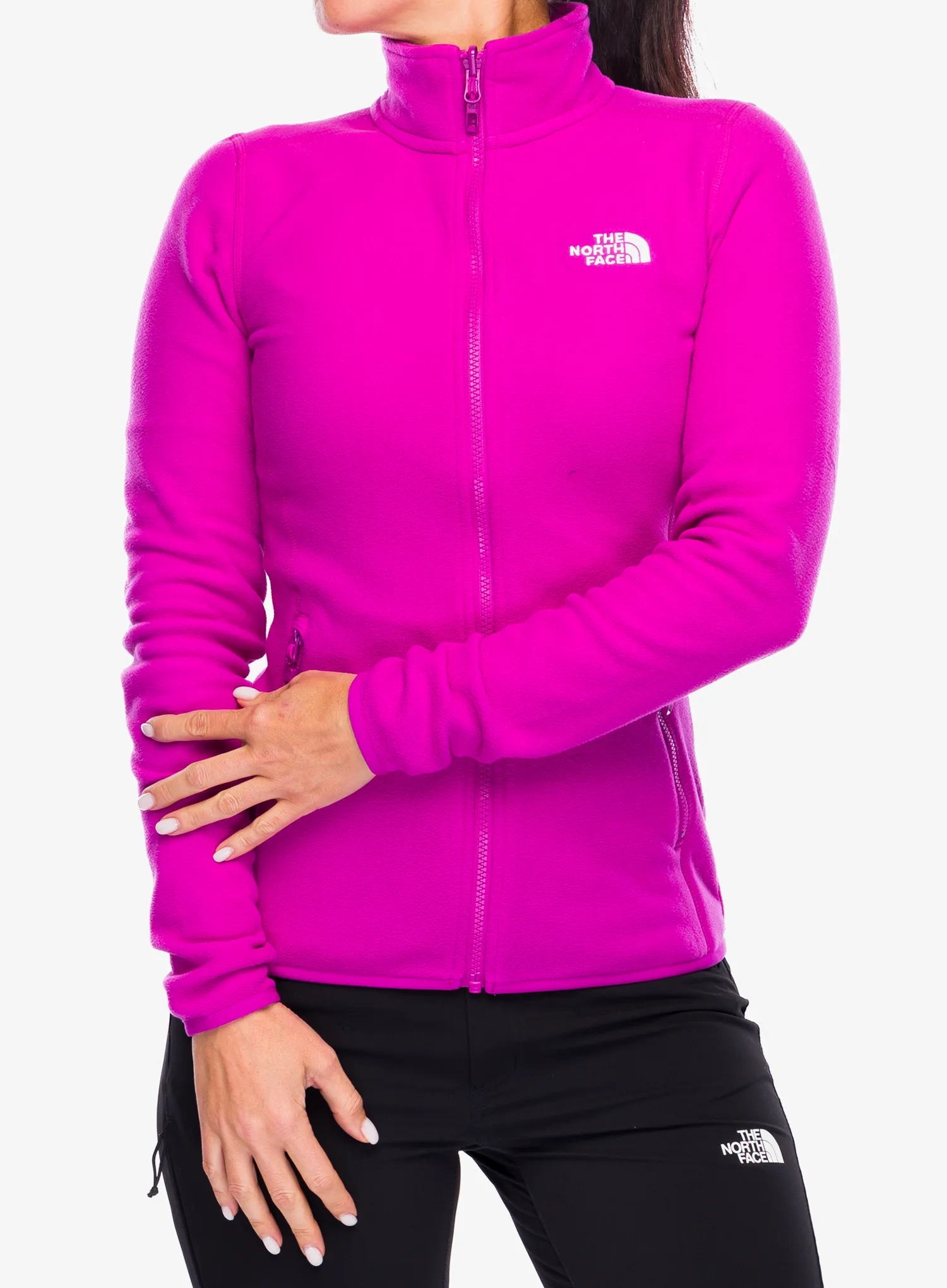 Fleece mikina dámská The North Face 100 Glacier FZ - deep mulberry