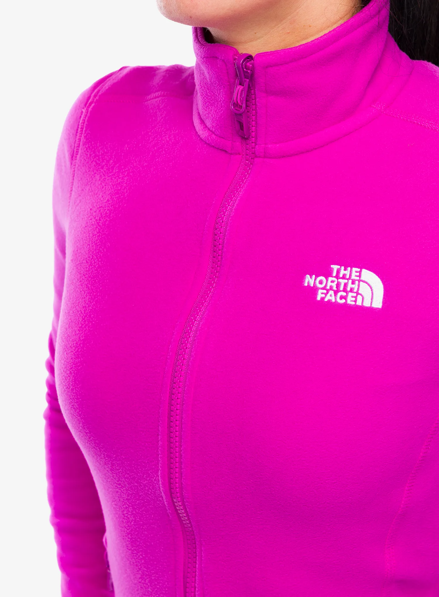 Fleece mikina dámská The North Face 100 Glacier FZ - deep mulberry