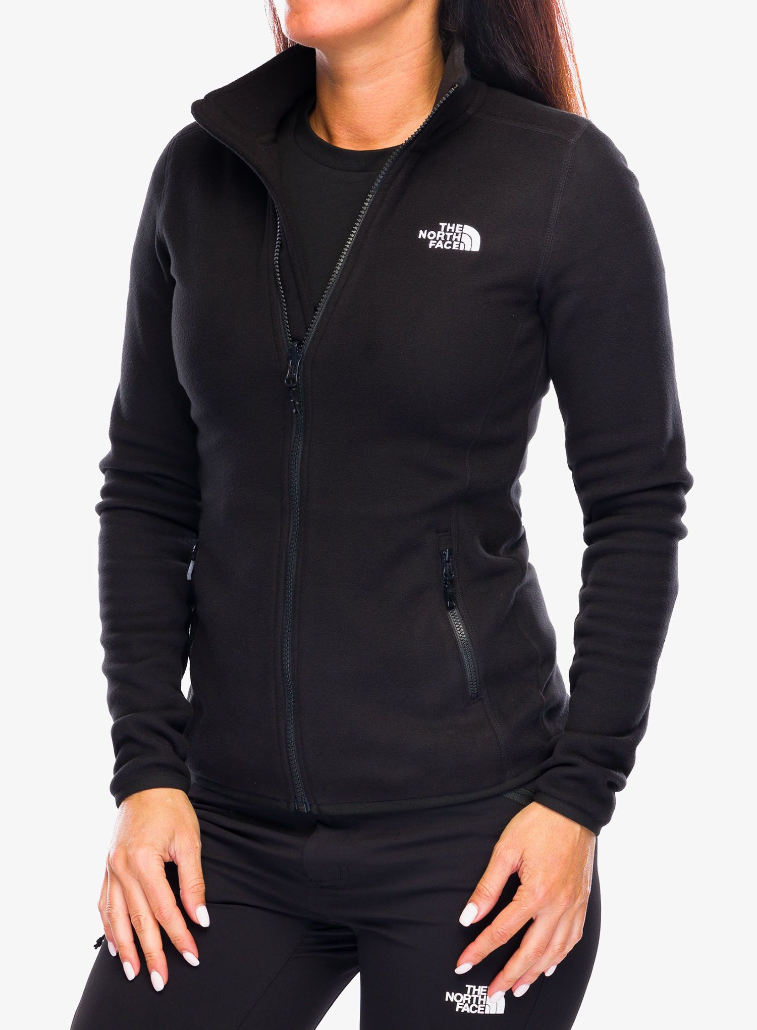 Fleece mikina dámská The North Face 100 Glacier FZ - tnf black