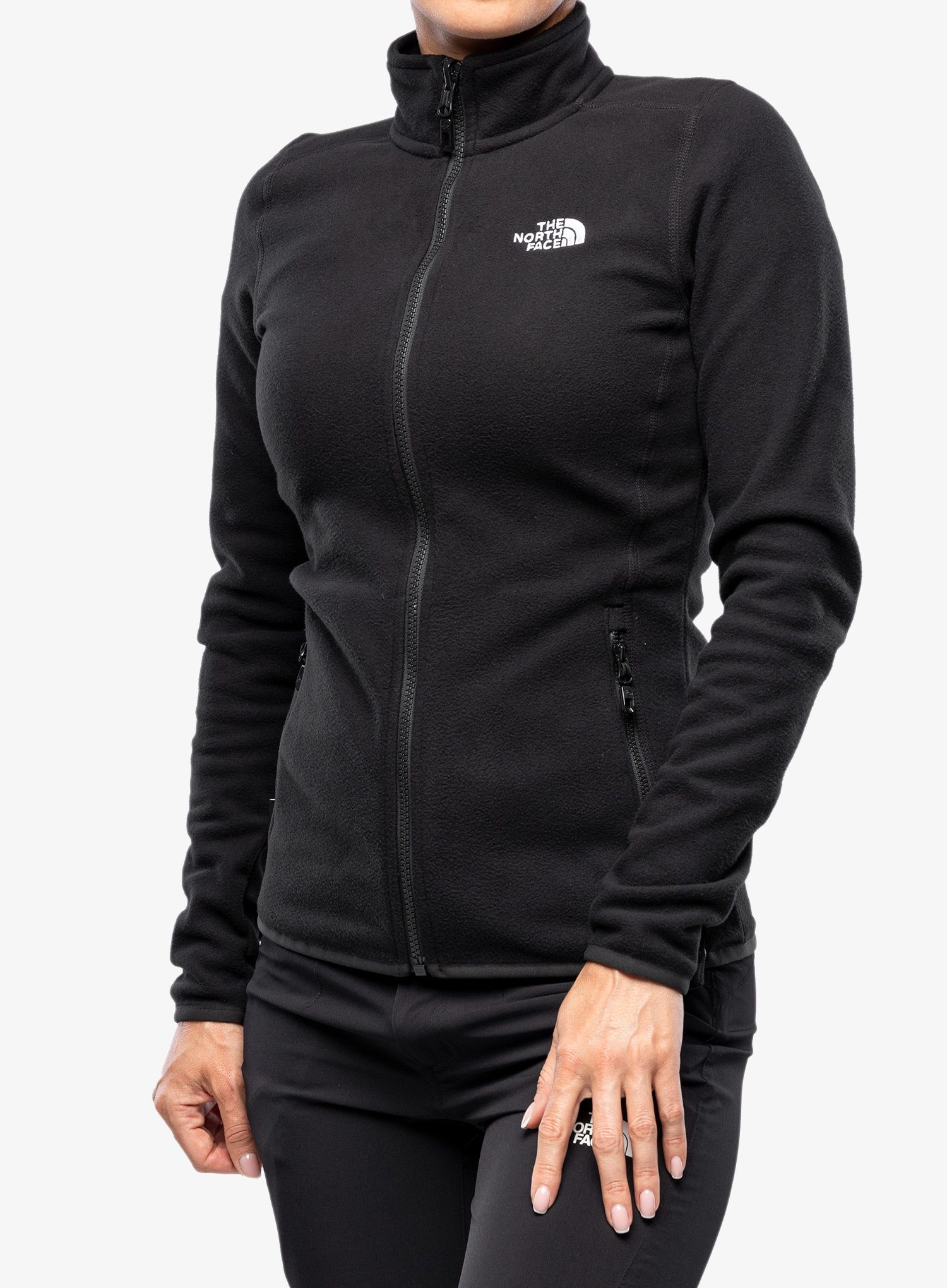 Dámská mikina bez kapuce The North Face 100 Glacier FZ - tnf black