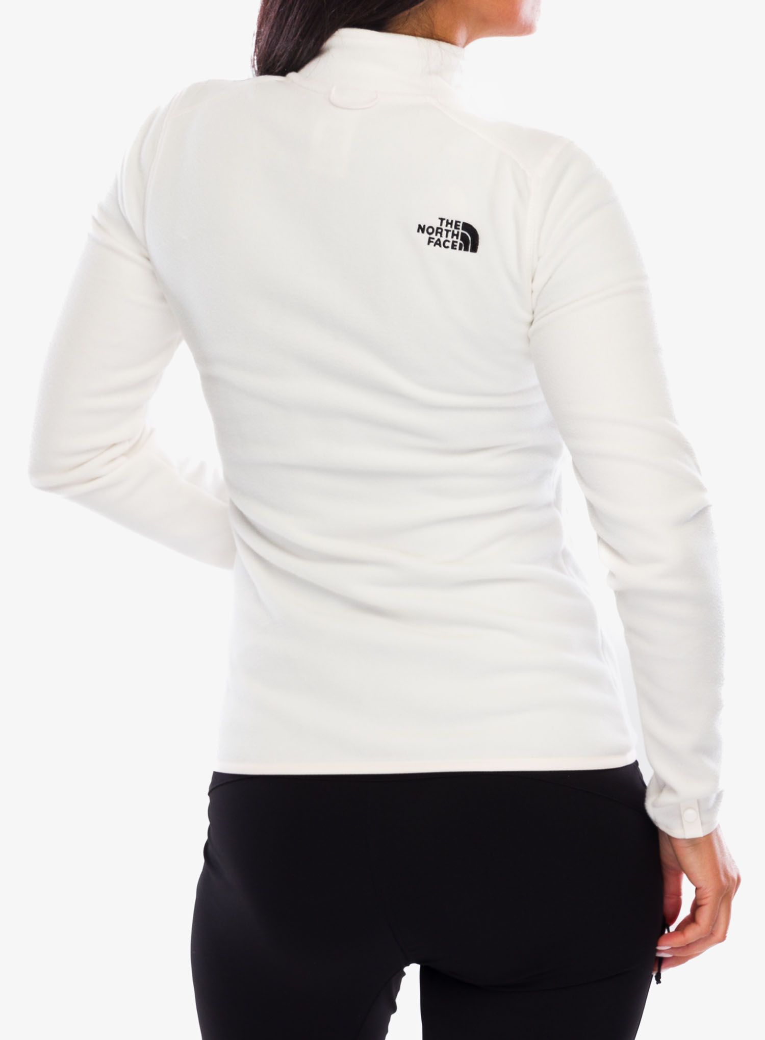 Fleece mikina dámská The North Face 100 Glacier FZ - white dune