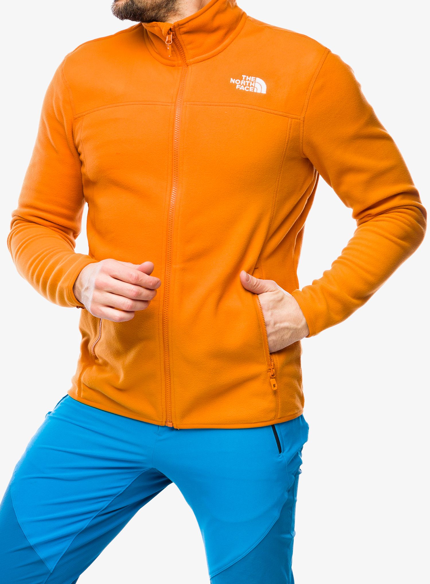 Rozepínací mikina The North Face 100 Glacier Full Zip - desert rust