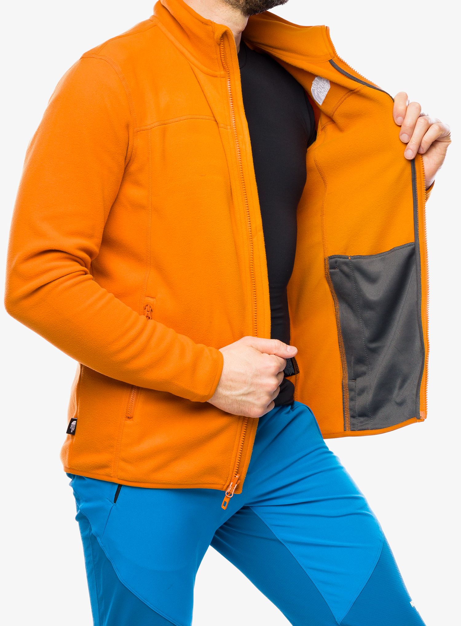 Rozepínací mikina The North Face 100 Glacier Full Zip - desert rust