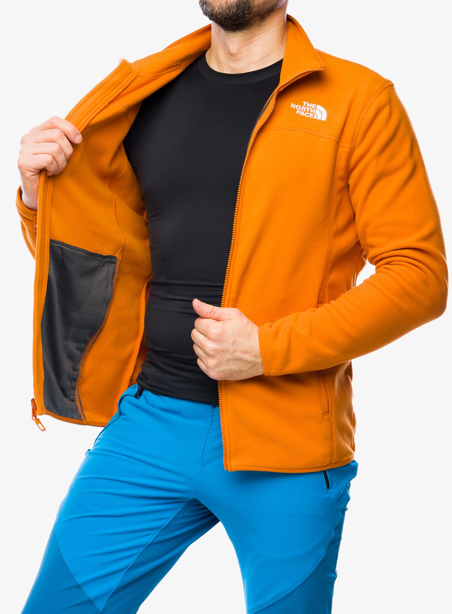 Rozepínací mikina The North Face 100 Glacier Full Zip - desert rust
