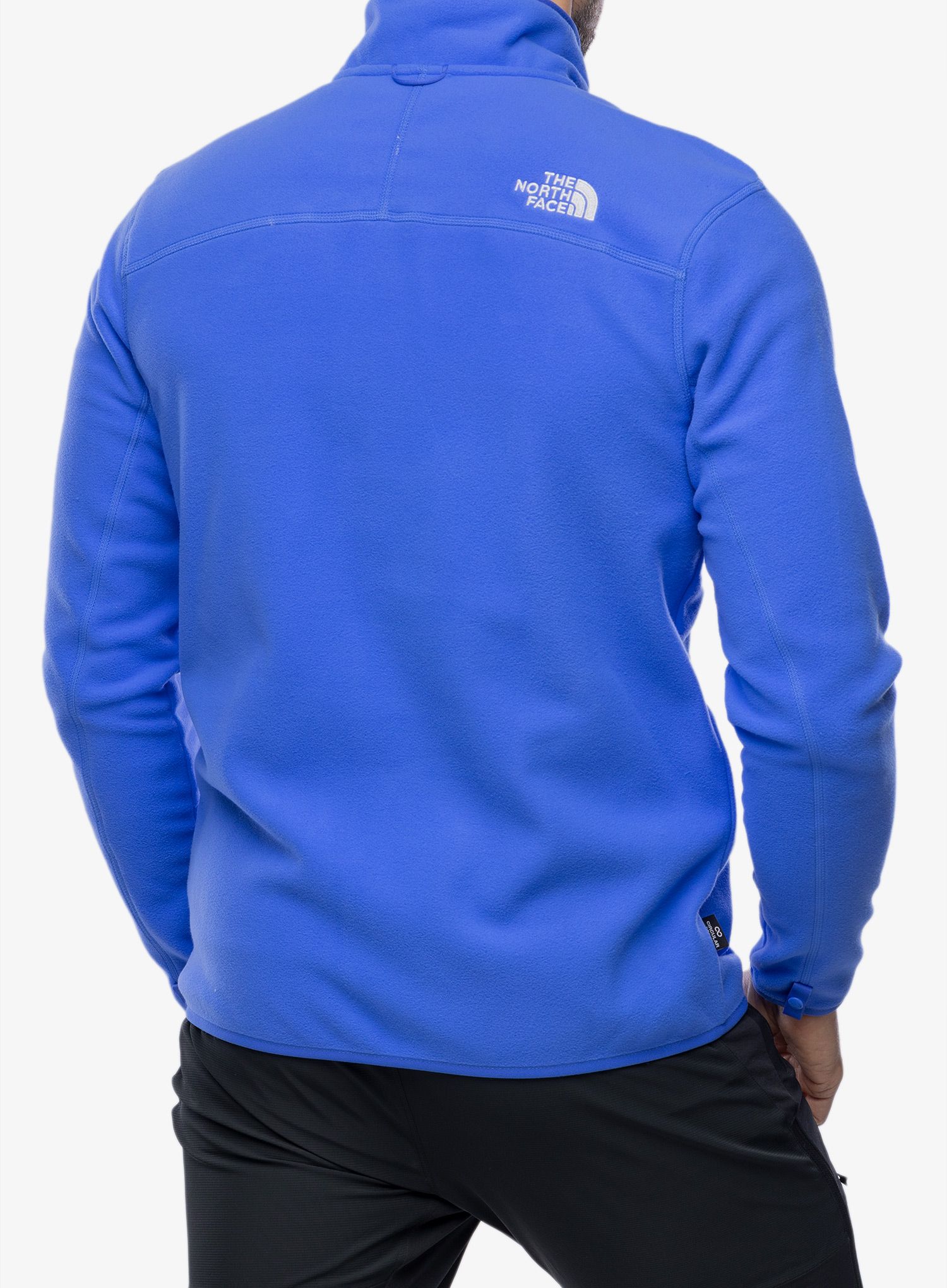 Fleece mikina The North Face 100 Glacier Full Zip - solar blue