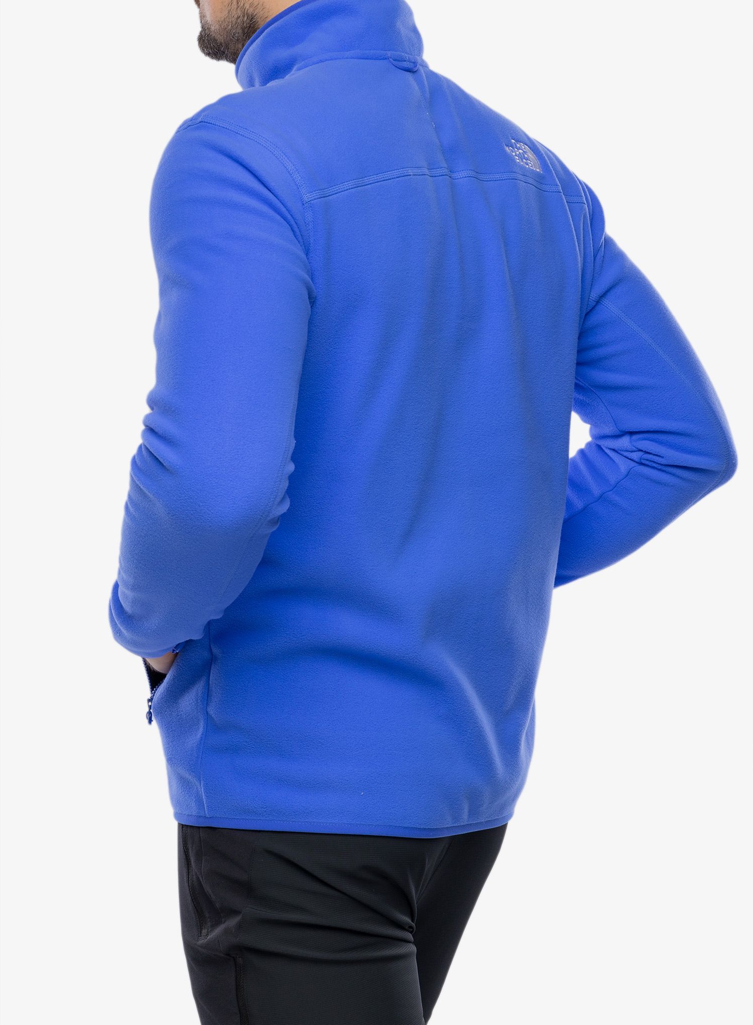 Fleece mikina The North Face 100 Glacier Full Zip - solar blue