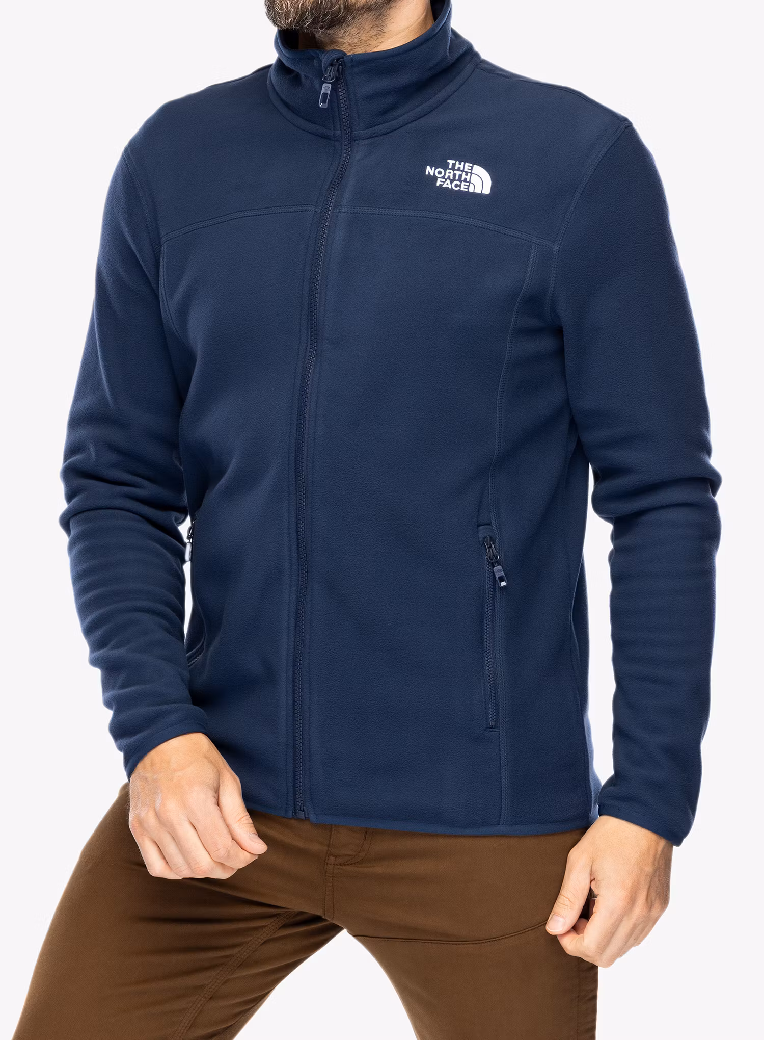 Pánská mikina The North Face 100 Glacier Full Zip - summit navy