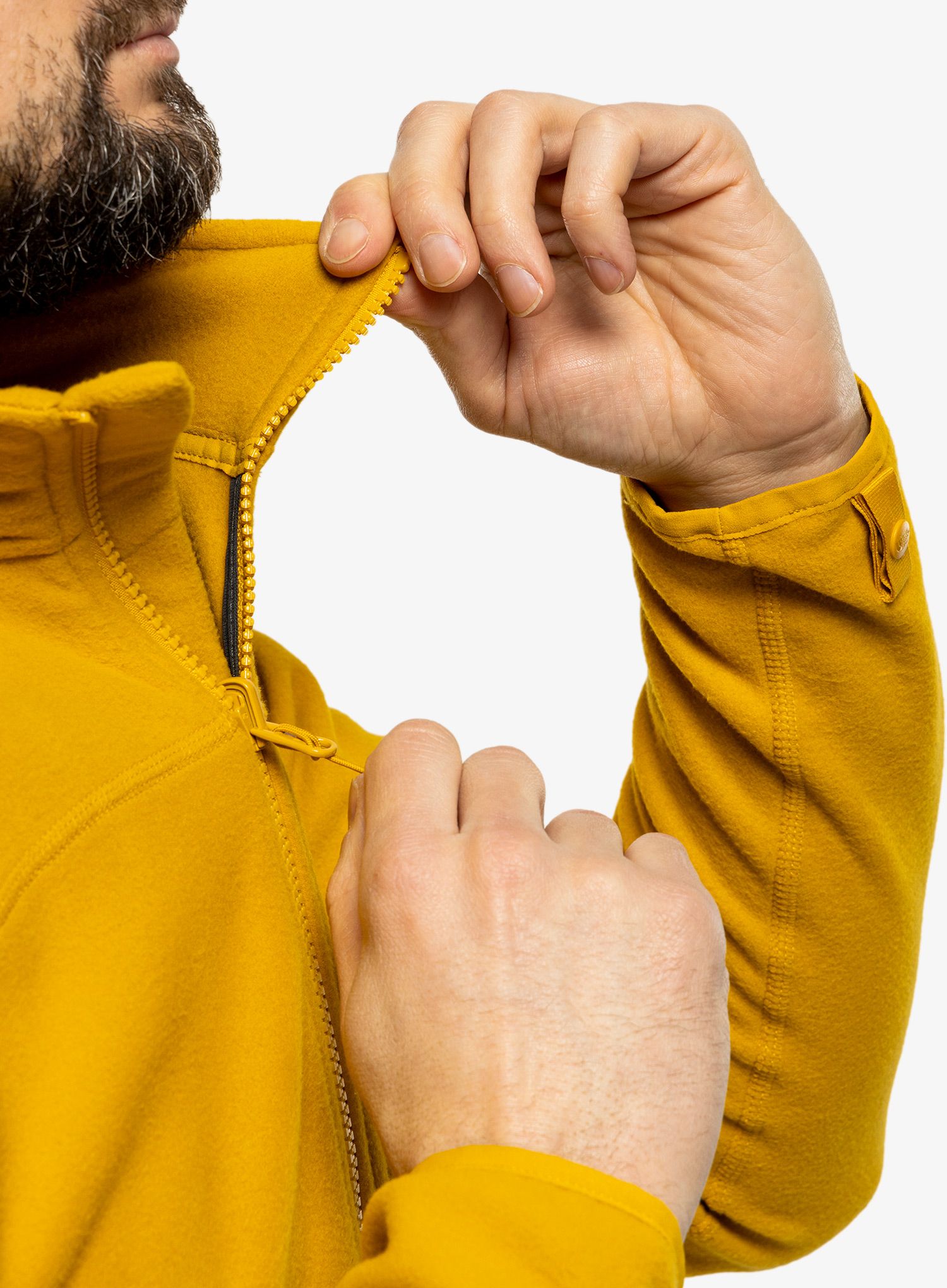 Mikina bez kapuce The North Face 100 Glacier Full Zip - yellow