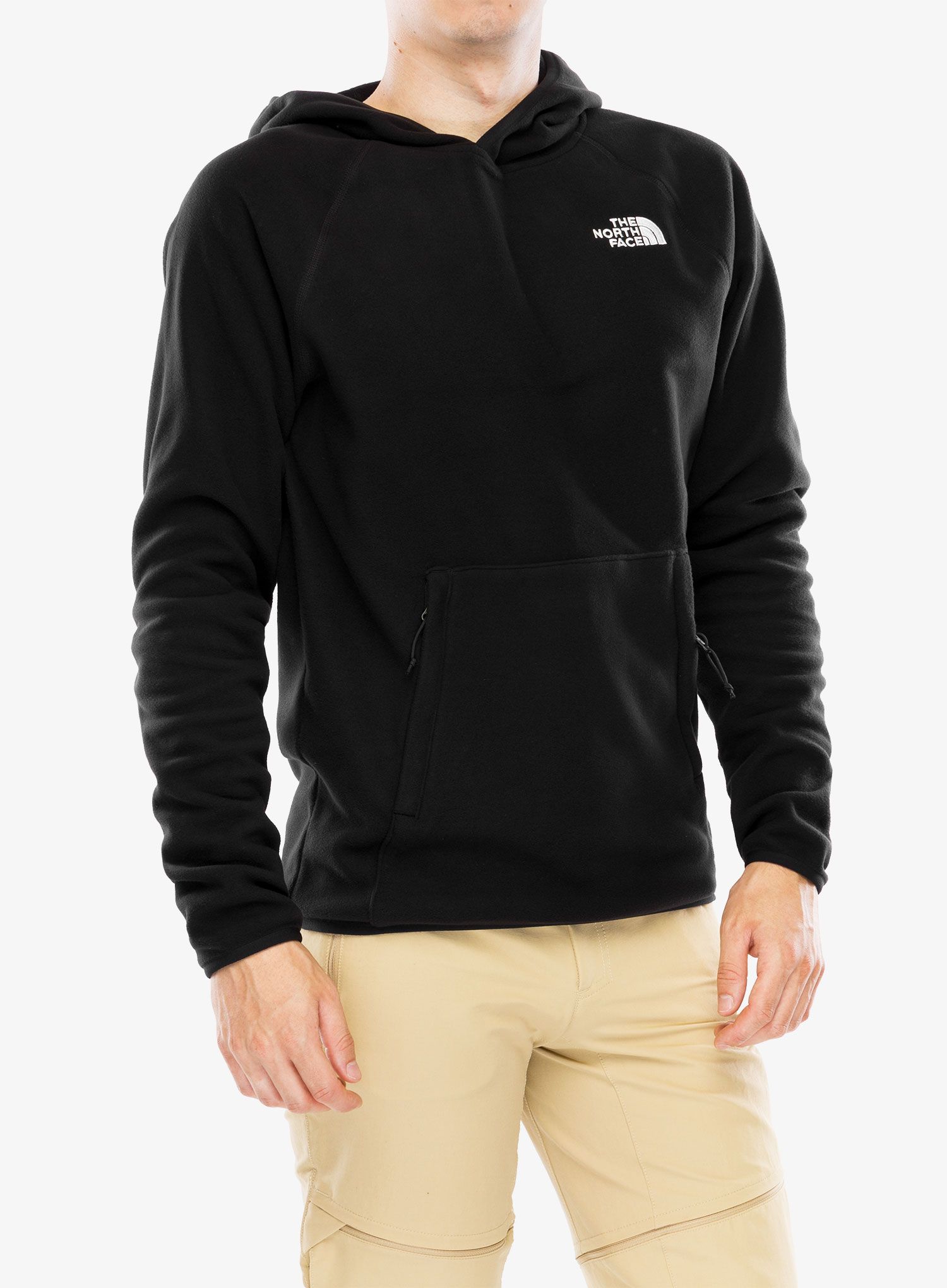 Fleece mikina The North Face 100 Glacier Hoodie - tnf black