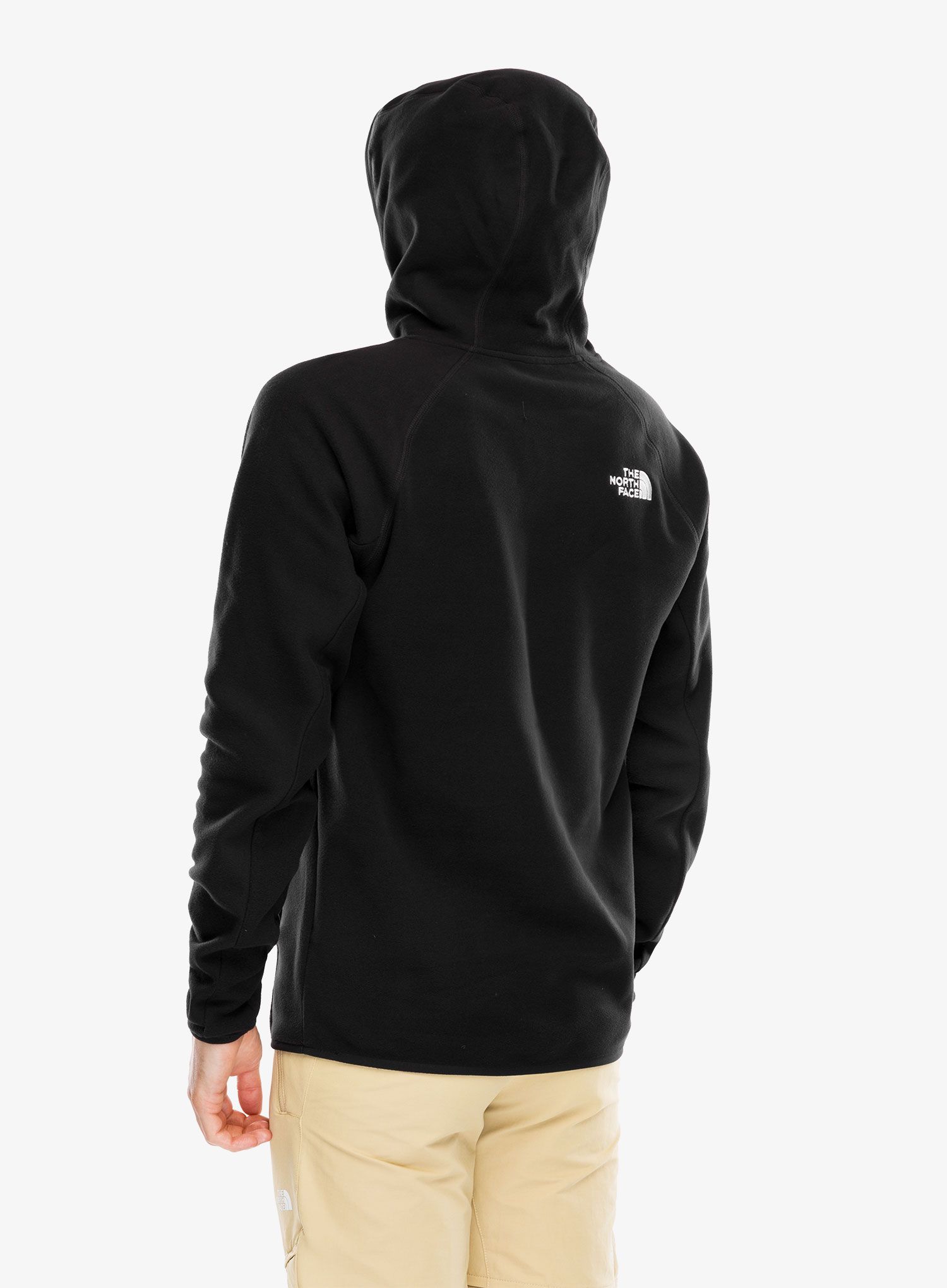 Fleece mikina The North Face 100 Glacier Hoodie - tnf black