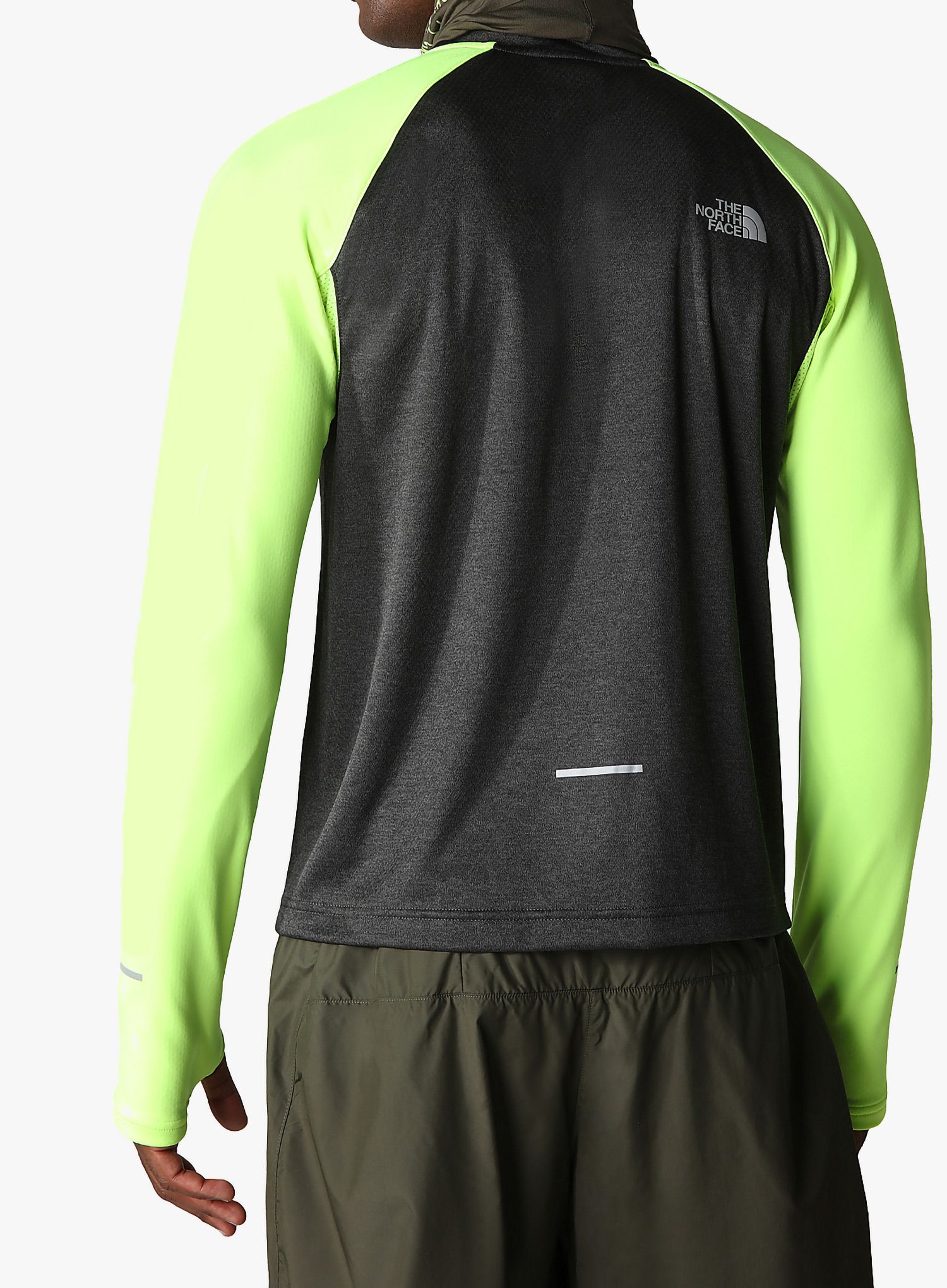 Mikina na běhání The North Face 1/4 Zip Run Fleece - yellow/grey
