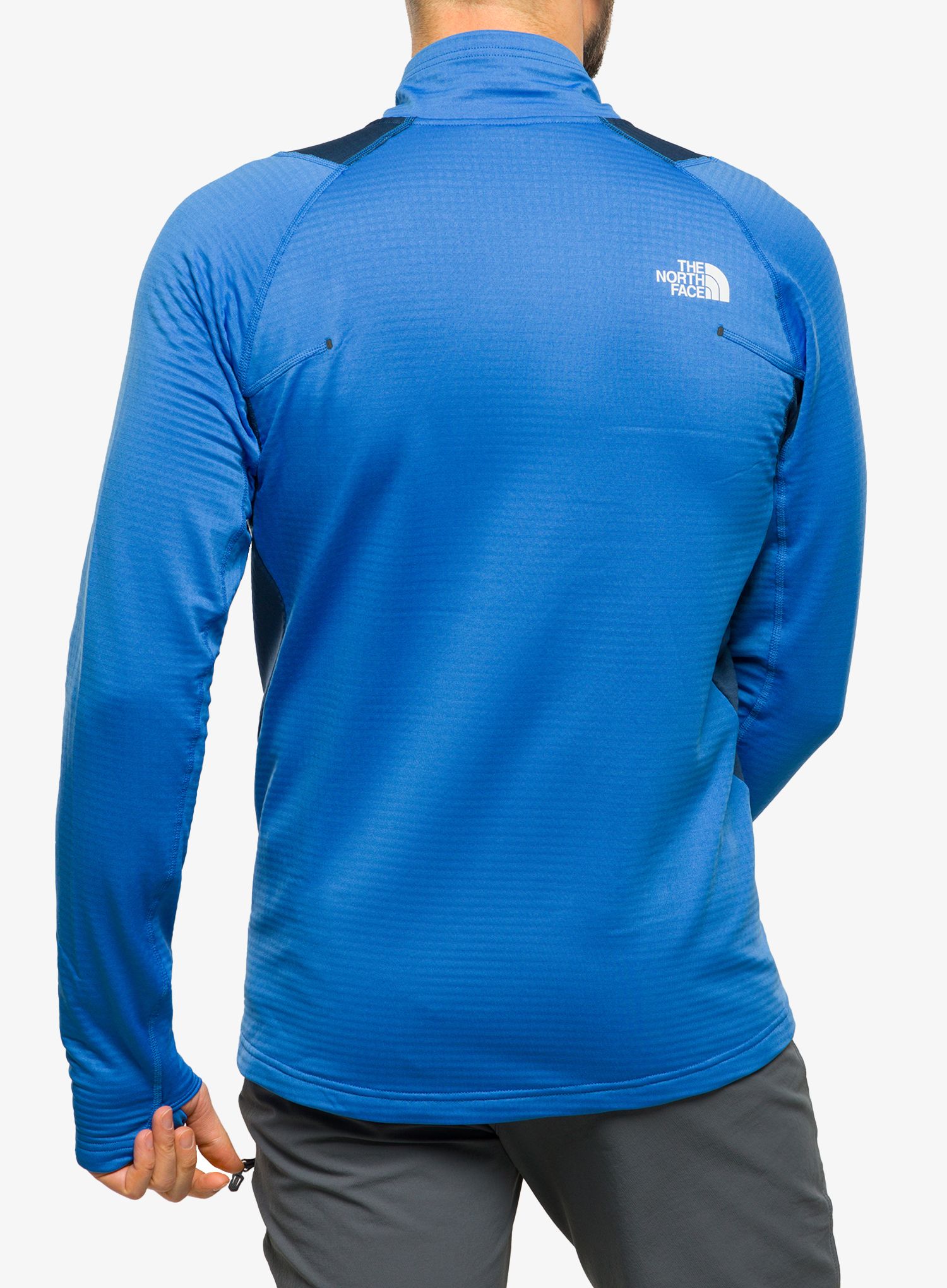 Mikina bez kapuce The North Face AO Full Zip - sonic blue