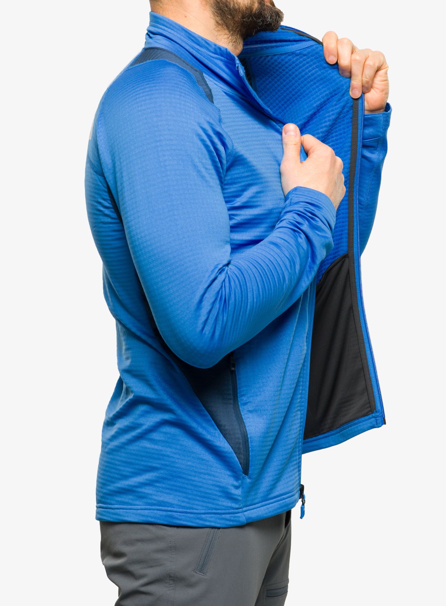 Mikina bez kapuce The North Face AO Full Zip - sonic blue