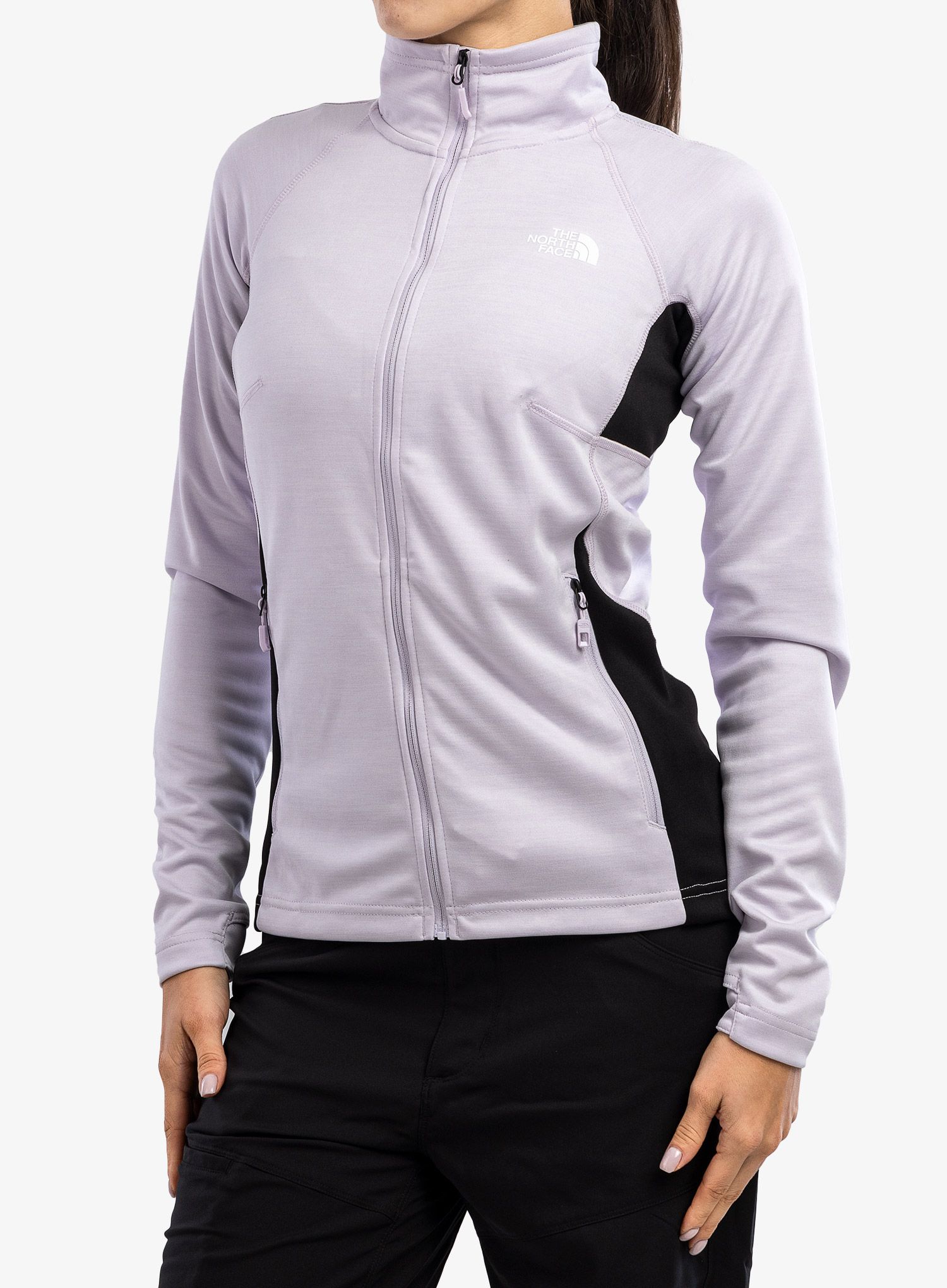 Dámská mikina na zip The North Face AO Midlayer FZ - lavender fog white htr/black htr