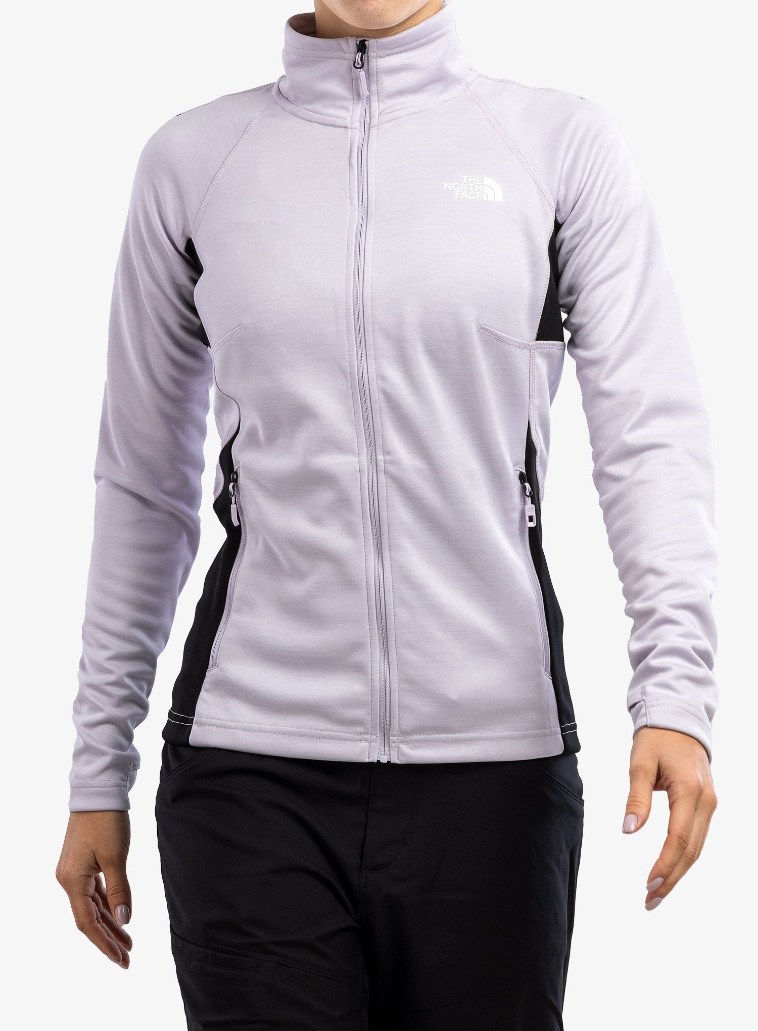 Dámská mikina na zip The North Face AO Midlayer FZ - lavender fog white htr/black htr