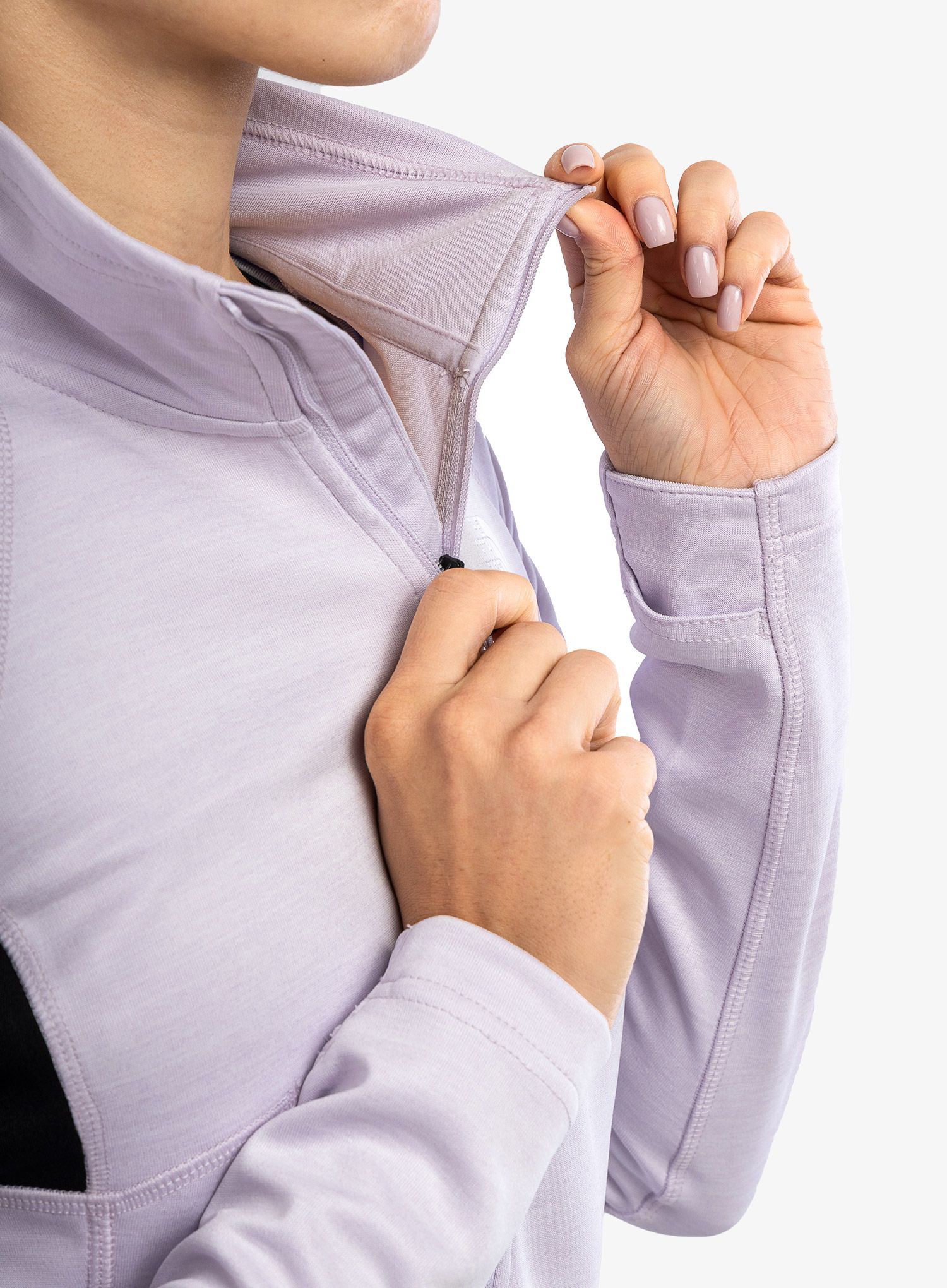 Dámská mikina na zip The North Face AO Midlayer FZ - lavender fog white htr/black htr
