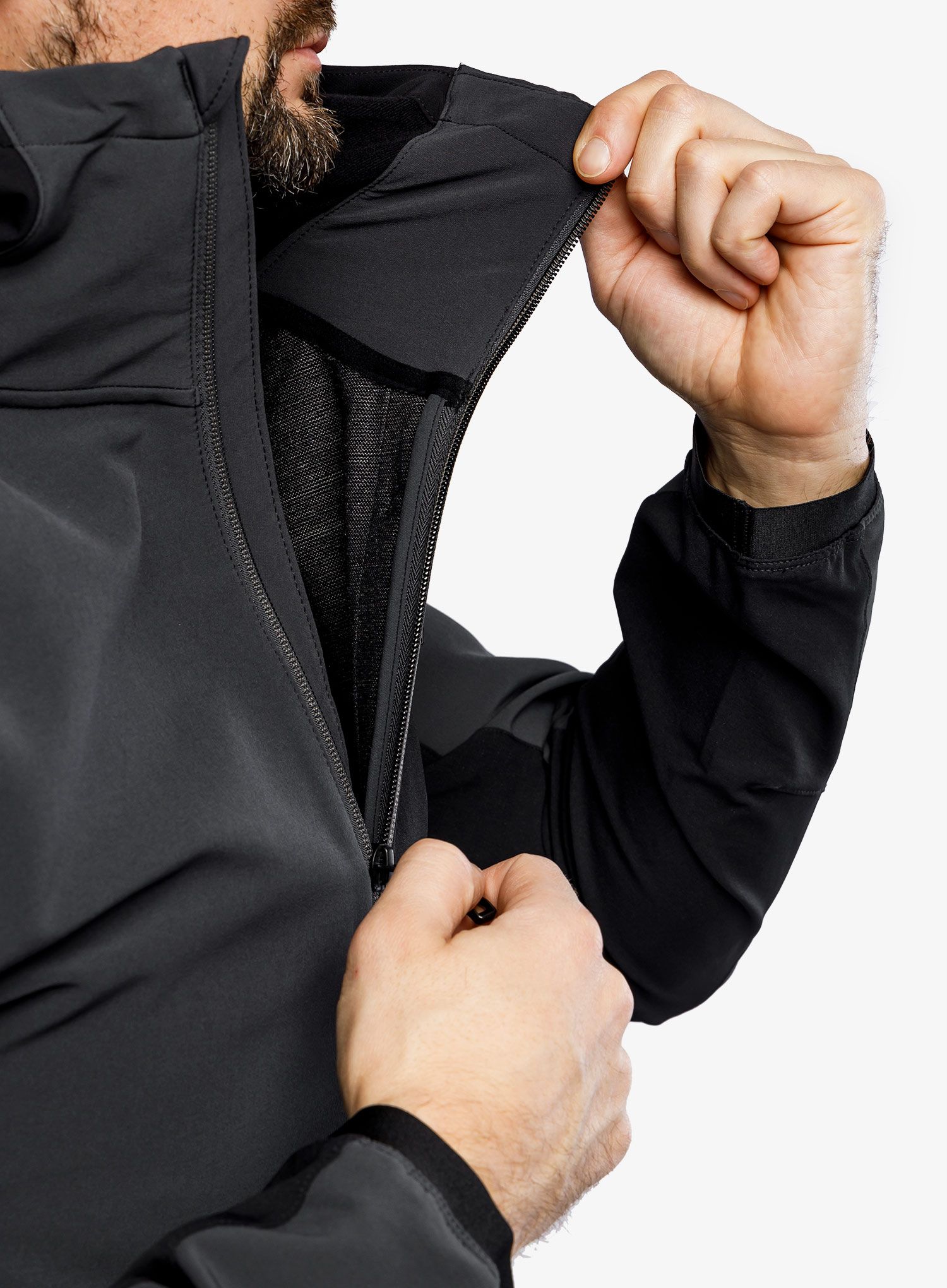 Bunda The North Face AO Softshell Hoodie - asphalt/tnf blk