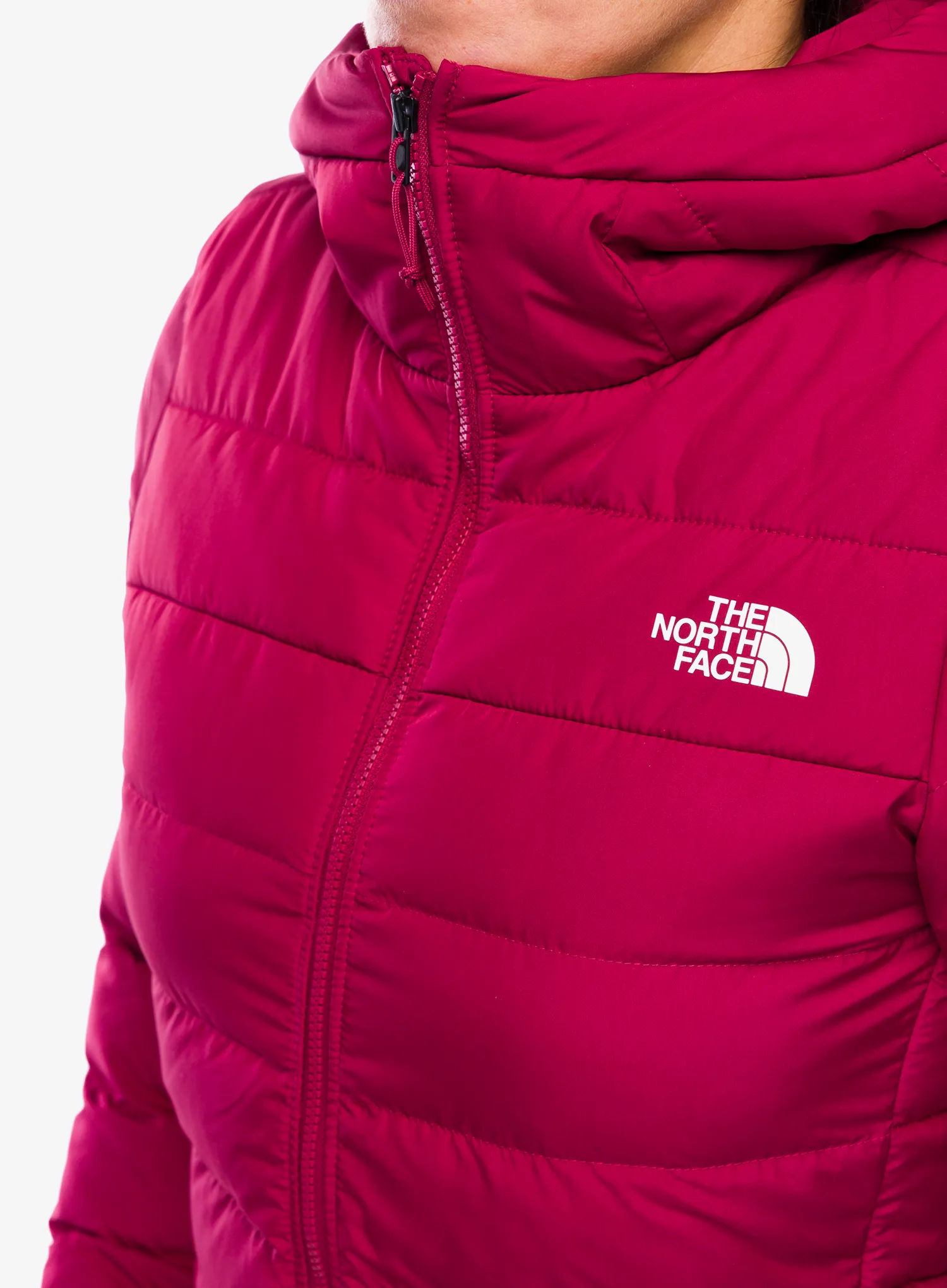 Dámská péřová bunda The North Face Aconcagua 3 Hoodie - beetroot