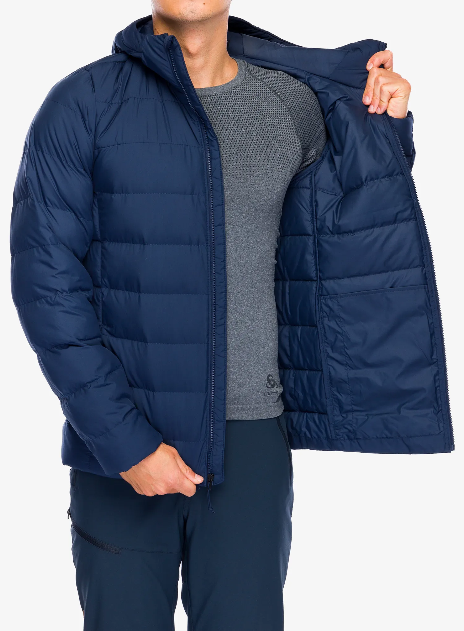 Péřová bunda The North Face Aconcagua 3 Hoodie - summit navy