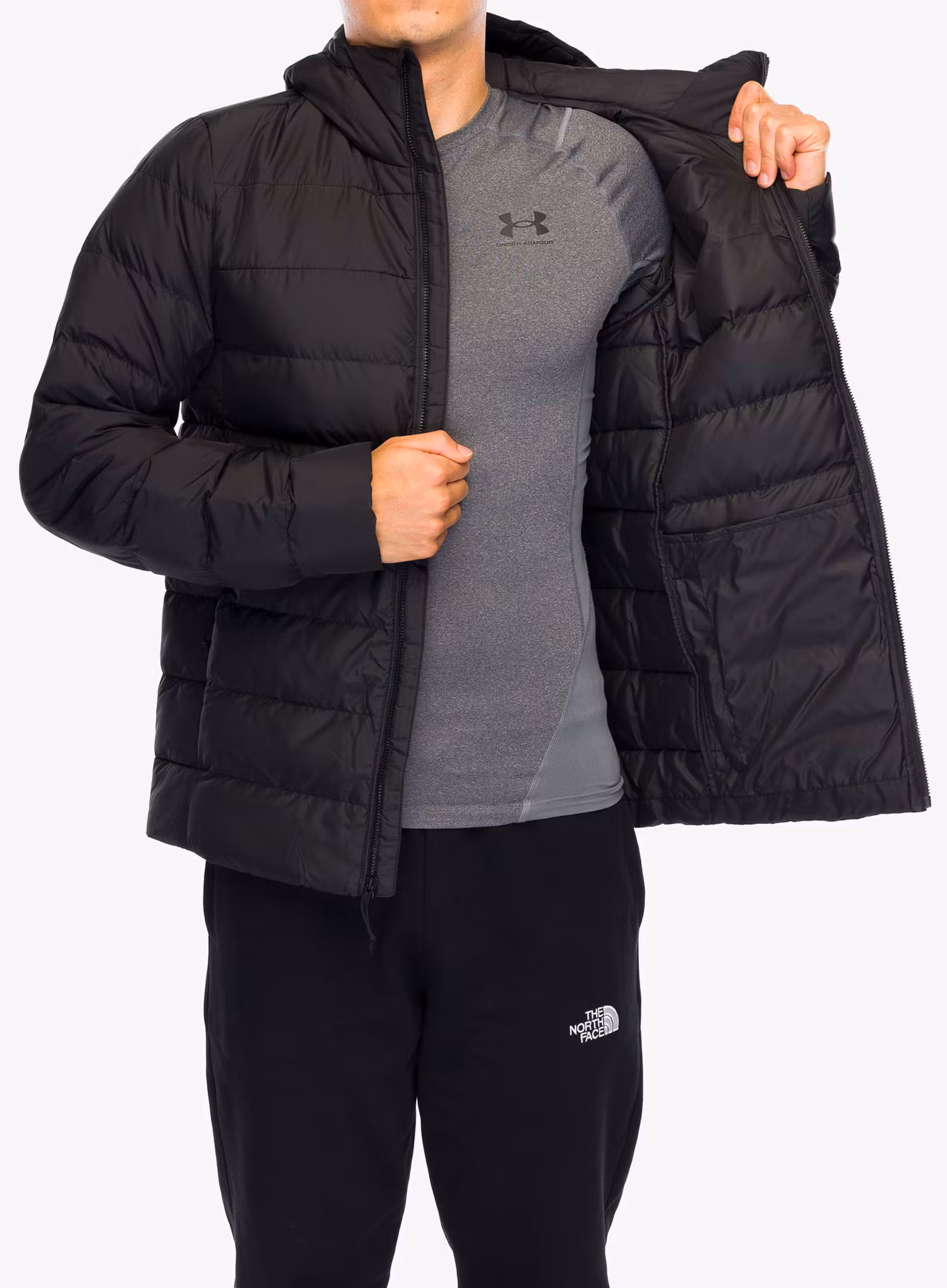 Péřová bunda The North Face Aconcagua 3 Hoodie - tnf black
