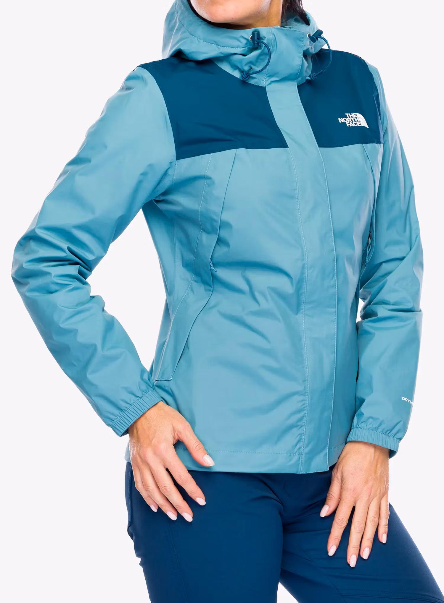 Dámská bunda do deště The North Face Antora Jacket - algae blue/midnight petrol