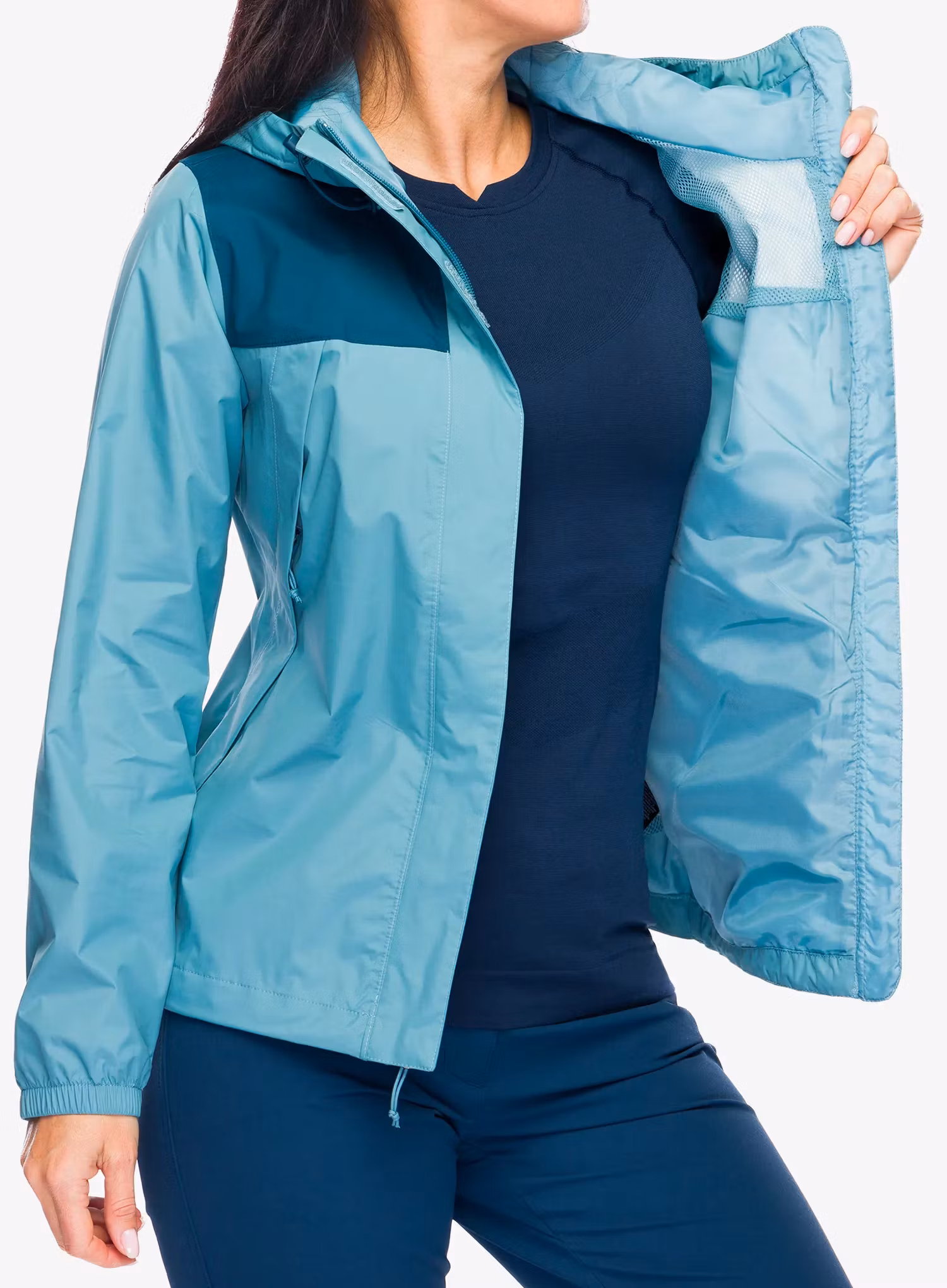 Dámská bunda do deště The North Face Antora Jacket - algae blue/midnight petrol
