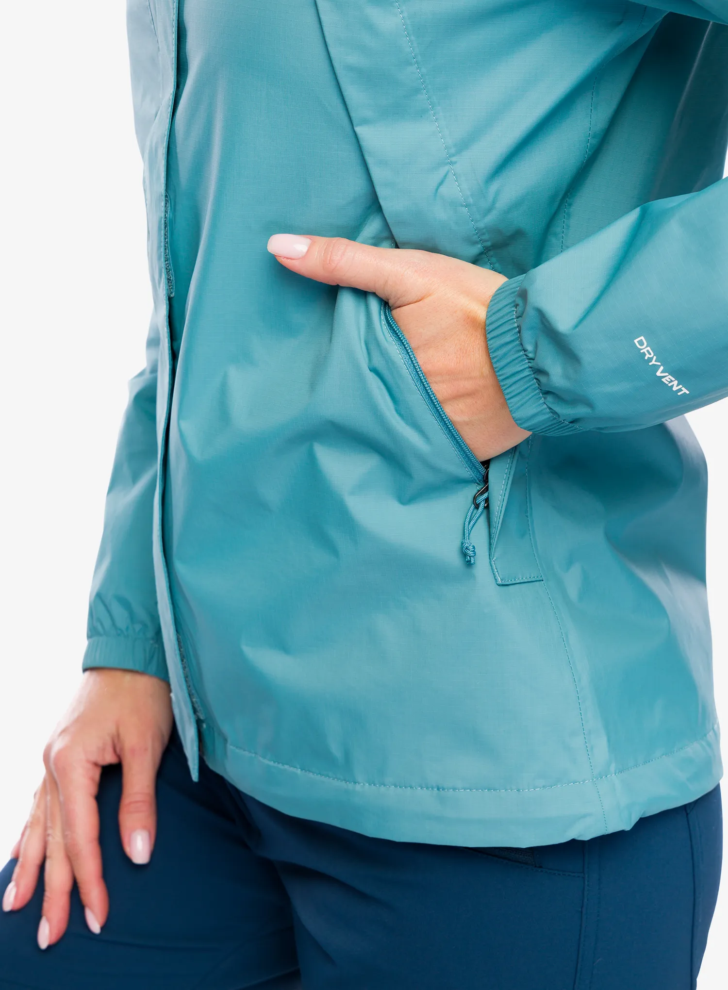 Dámská bunda do deště The North Face Antora Jacket - algae blue/midnight petrol